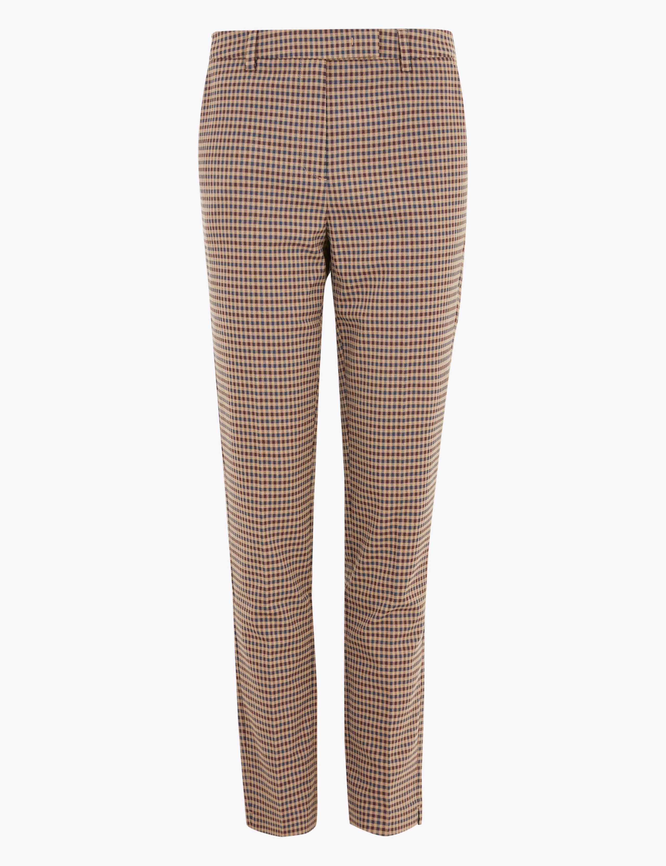 Mia Slim Checked Ankle Grazer Trousers 2 of 5