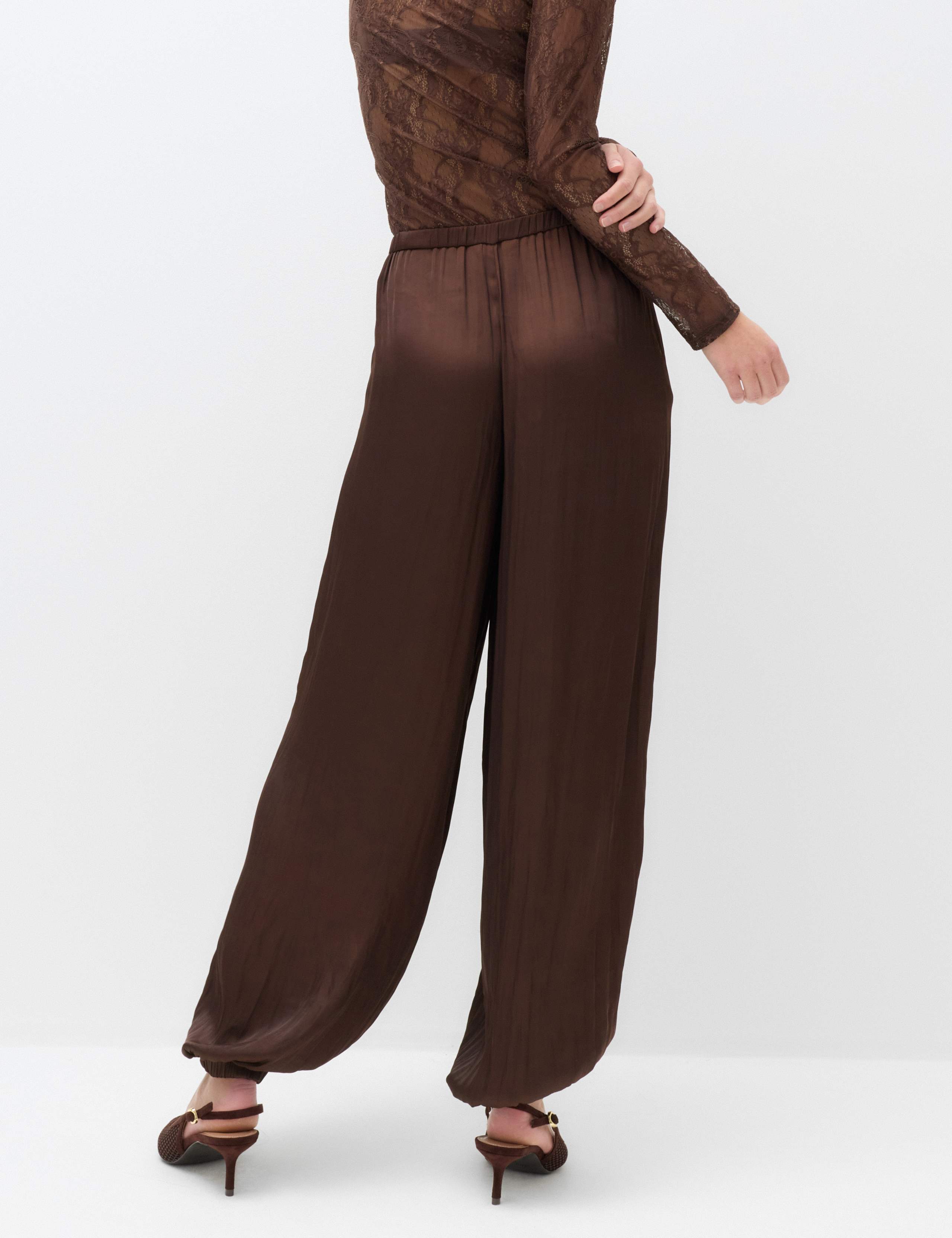 Satin Elasticated Waist Balloon Trousers 4 of 6