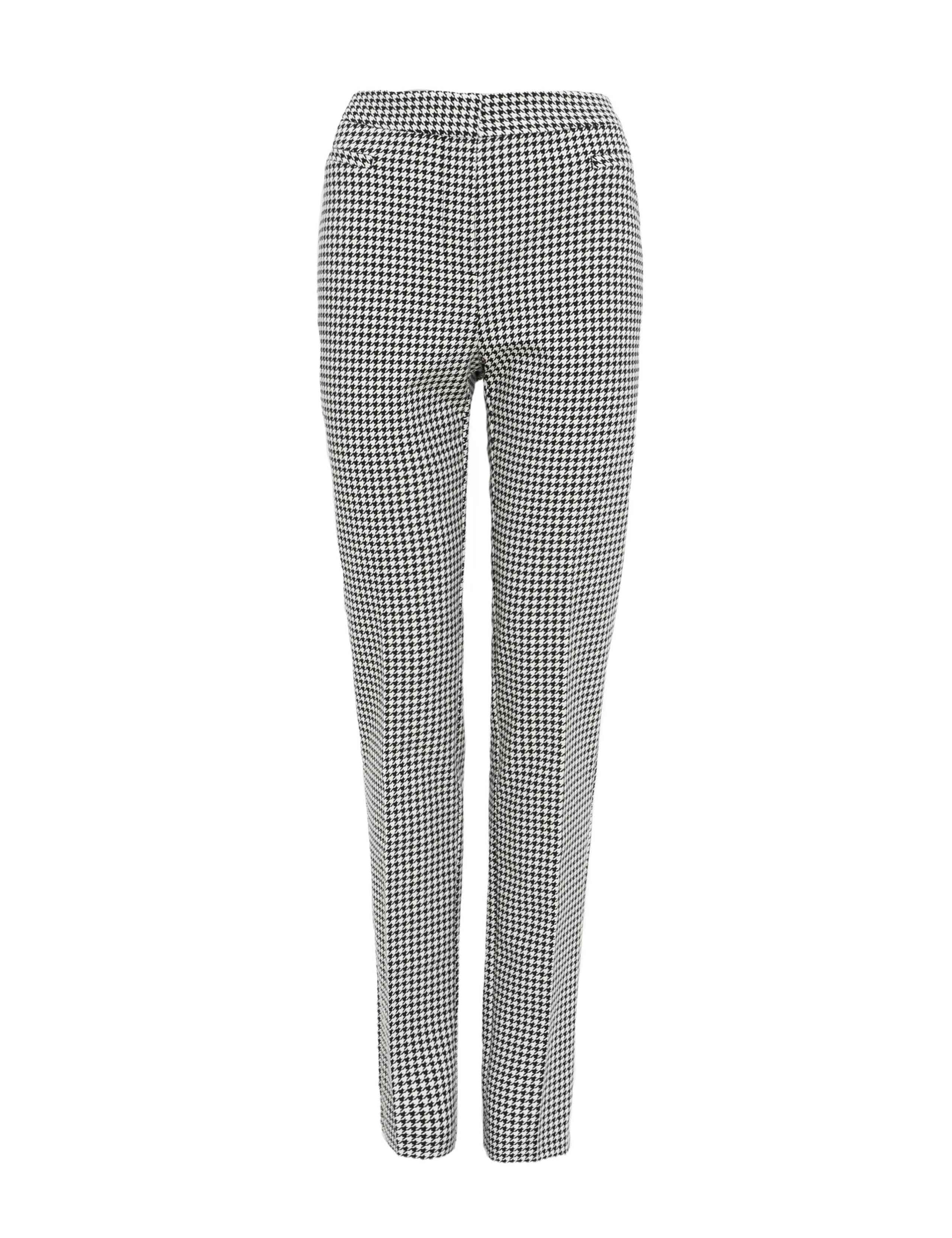 Dogtooth Print 7/8 Modern Slim Leg Trousers 2 of 6