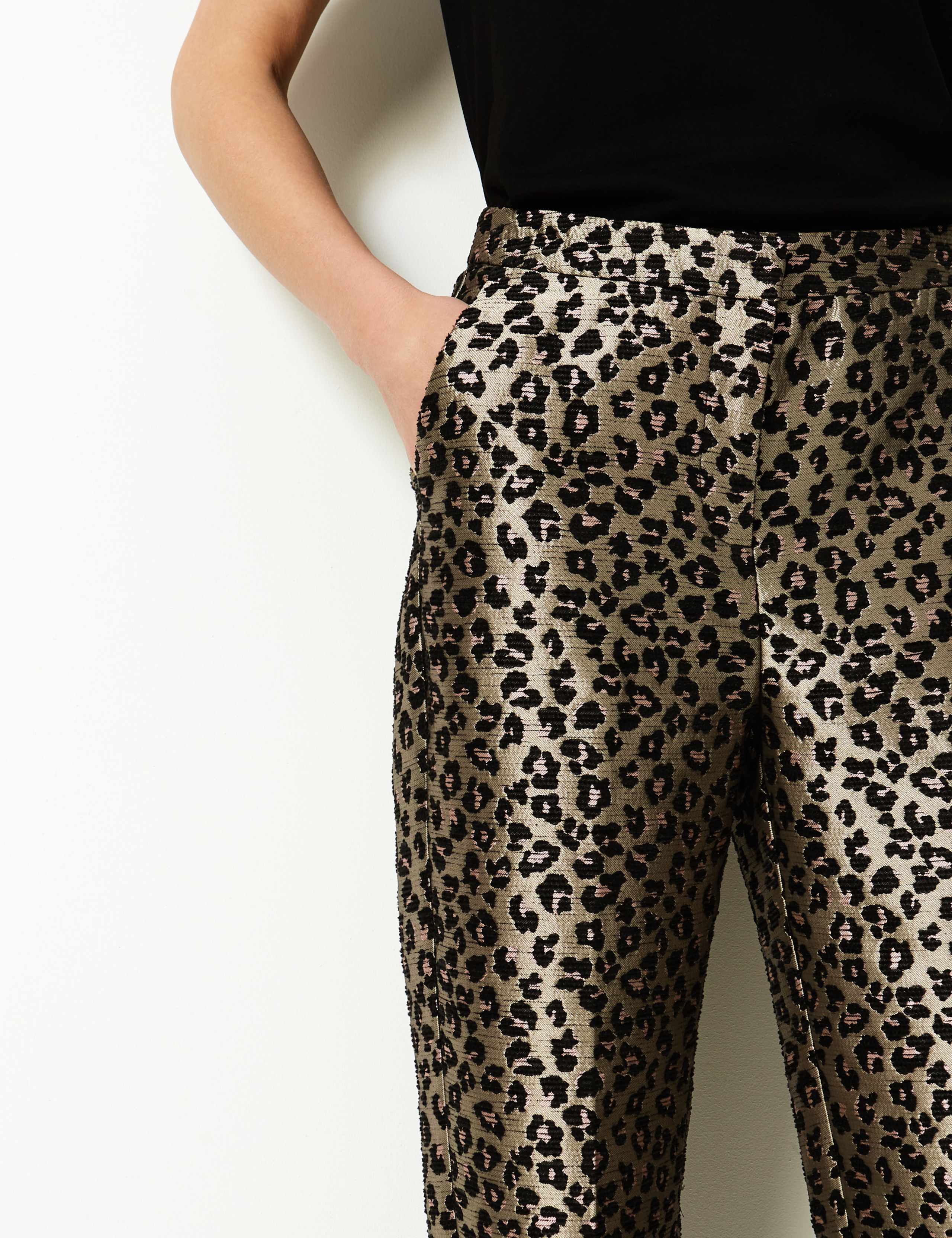 Animal Print Straight Ankle Grazer Trousers 4 of 5