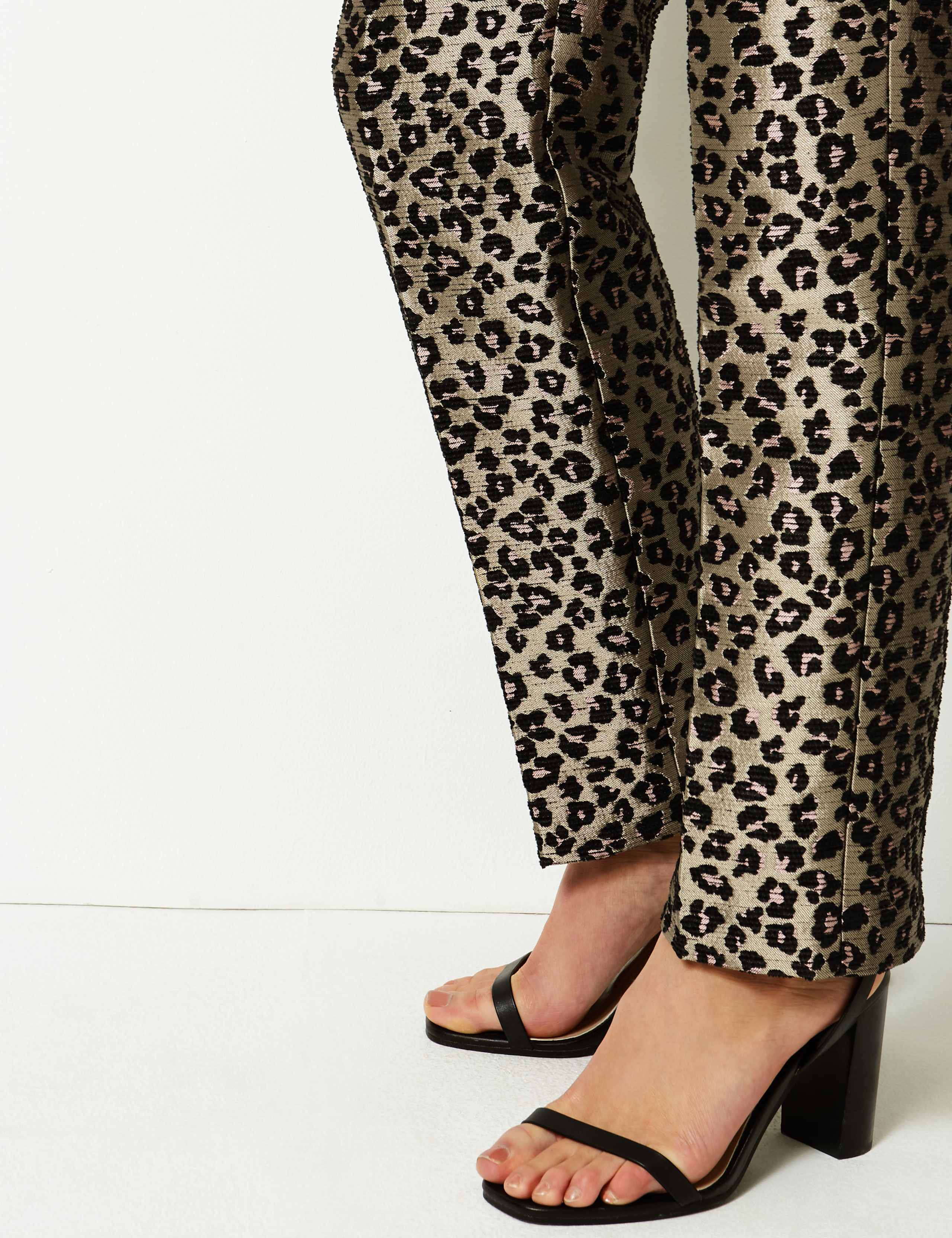 Animal Print Straight Ankle Grazer Trousers 5 of 5