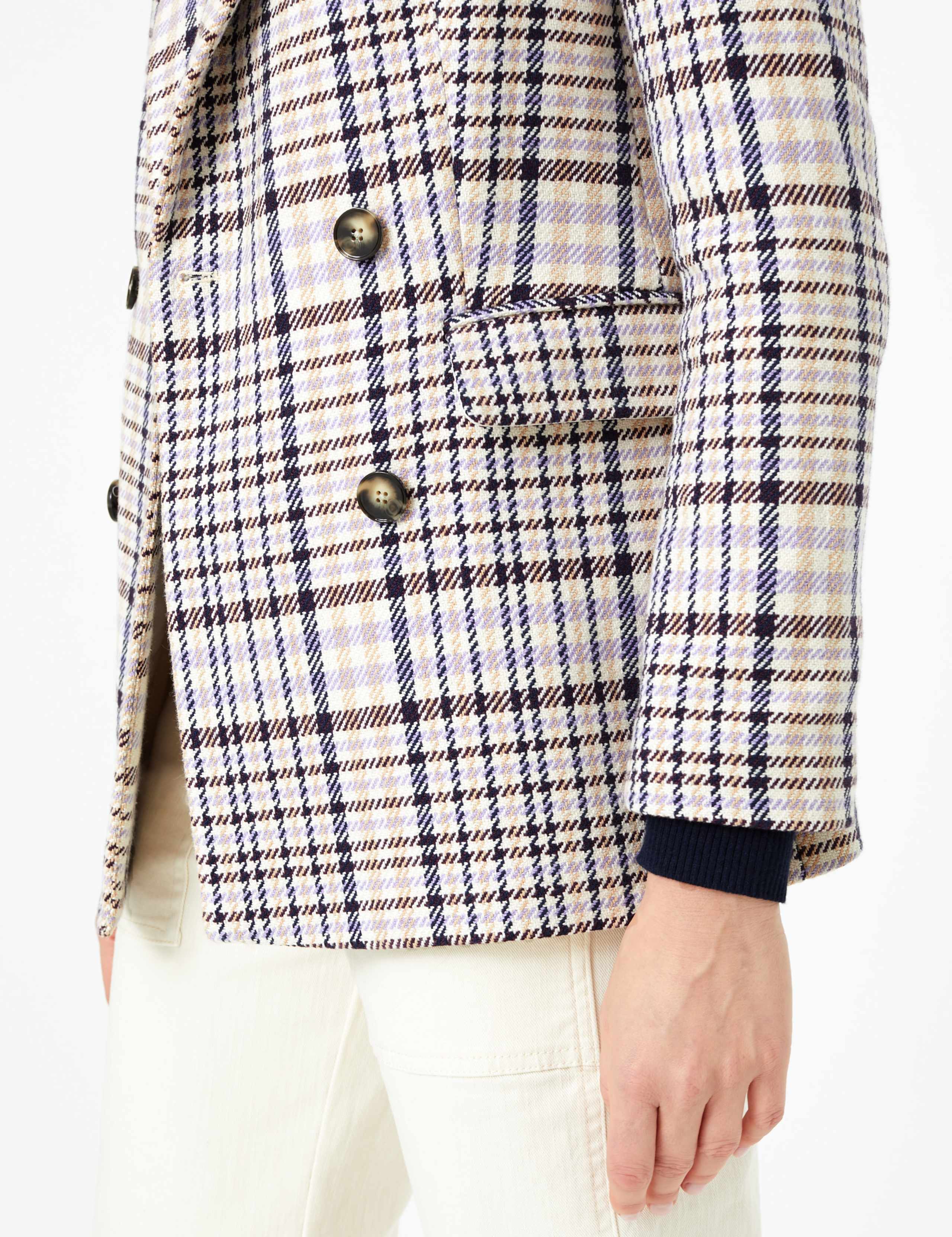 Checked Double Breasted Blazer 3 of 5