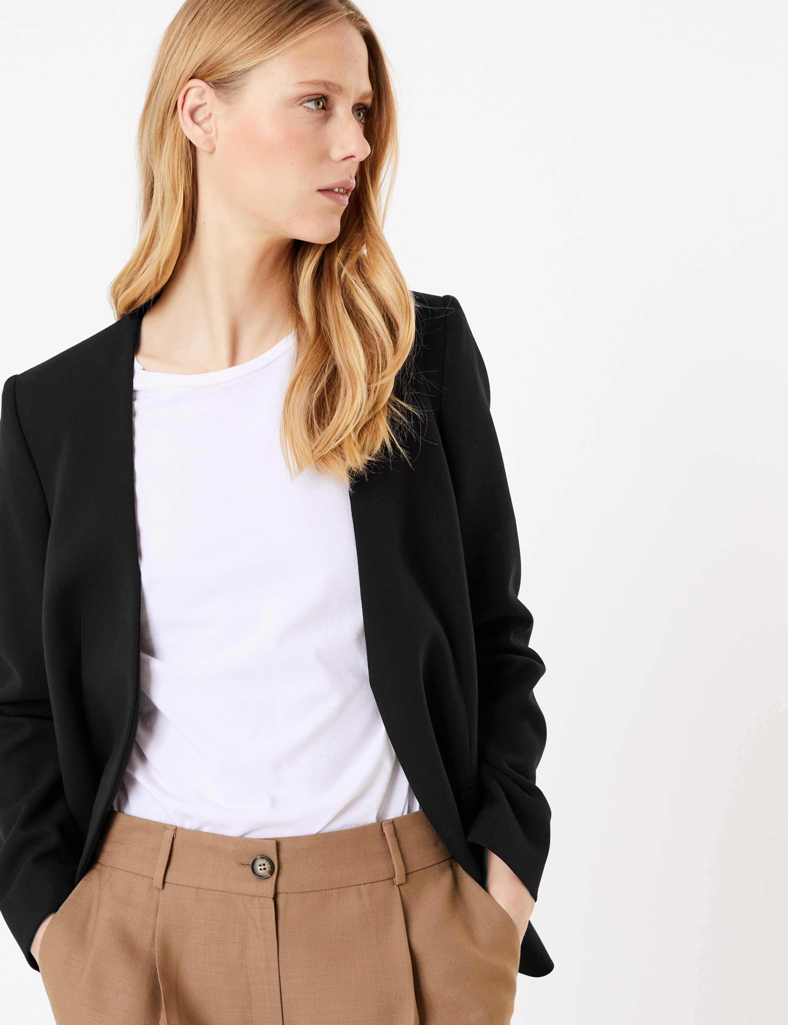 Collarless Open Front Blazer 1 of 4