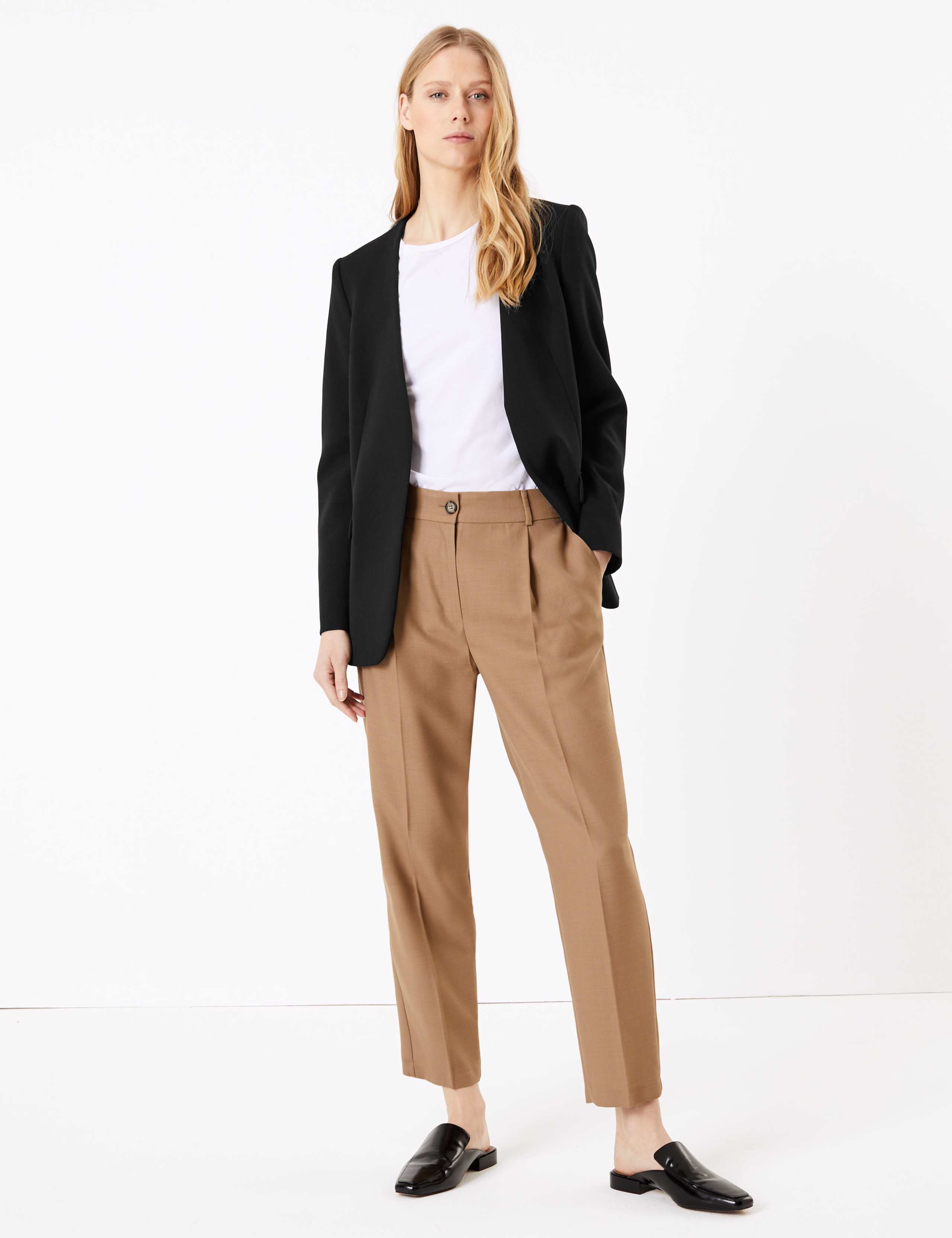 Collarless Open Front Blazer 3 of 4
