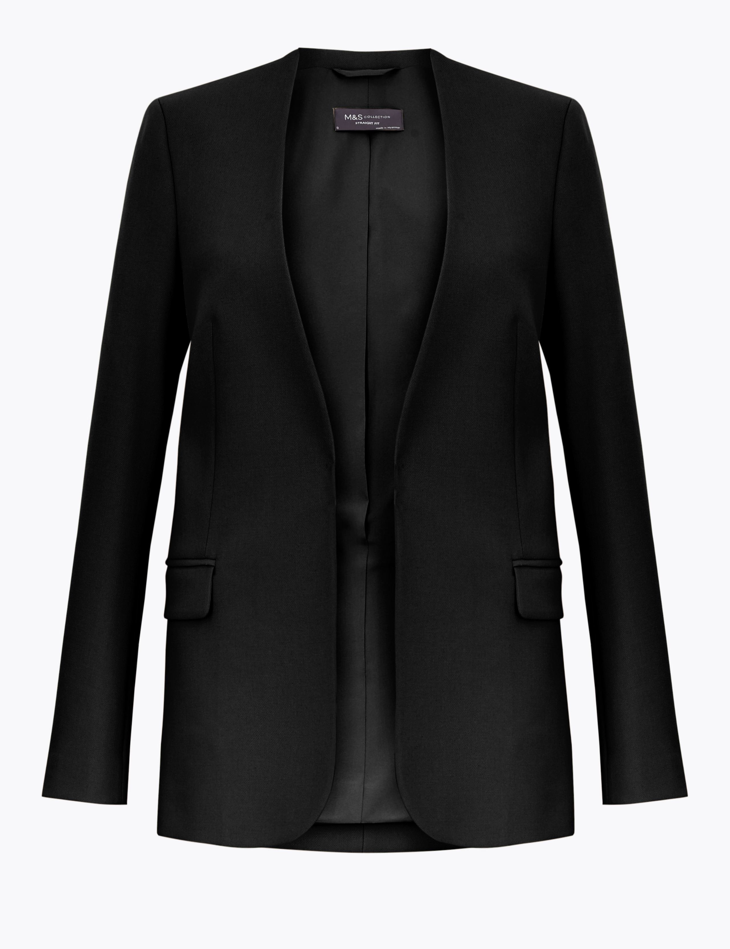 Collarless Open Front Blazer 2 of 4