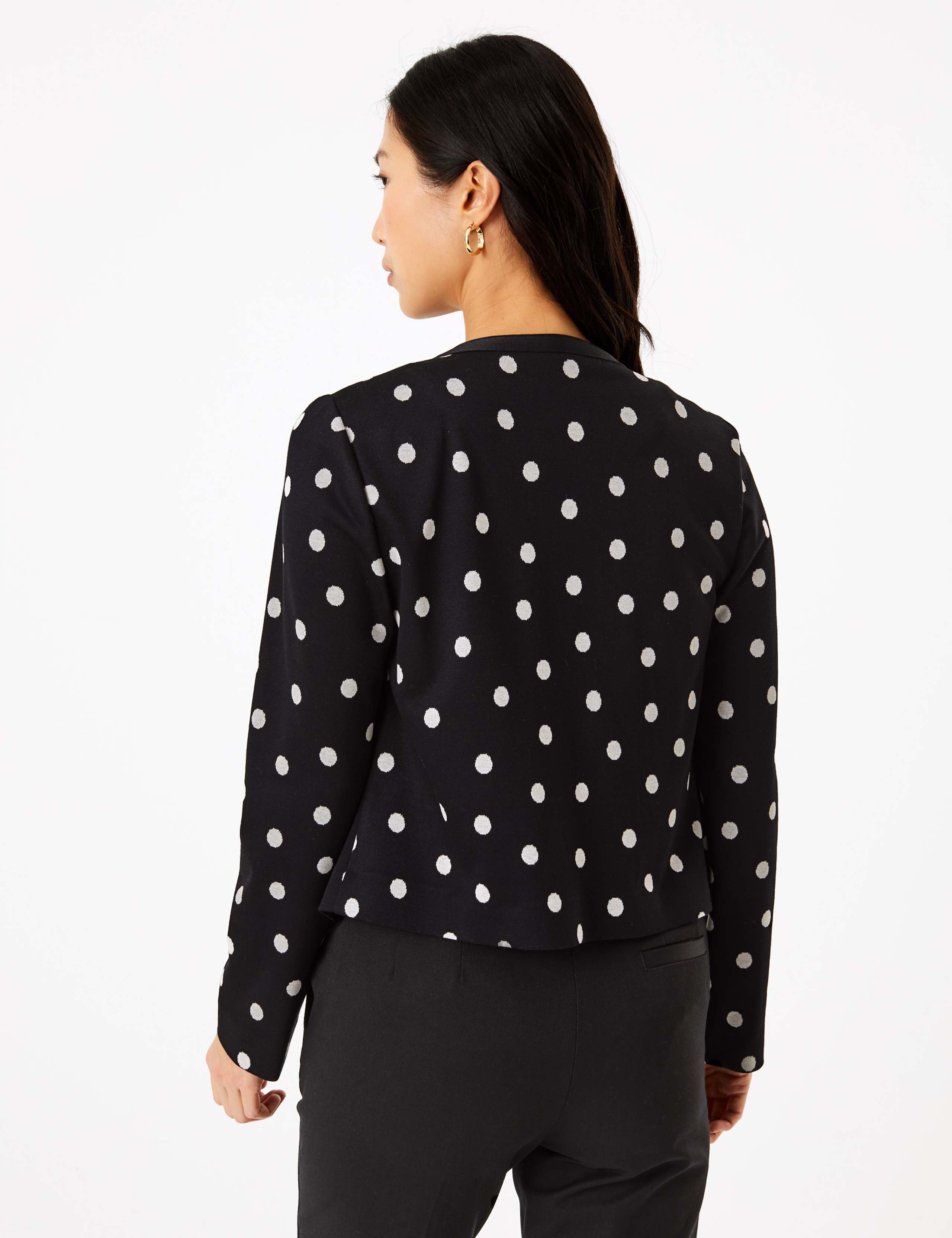 Jersey Slim Polka Dot Jacket 4 of 4