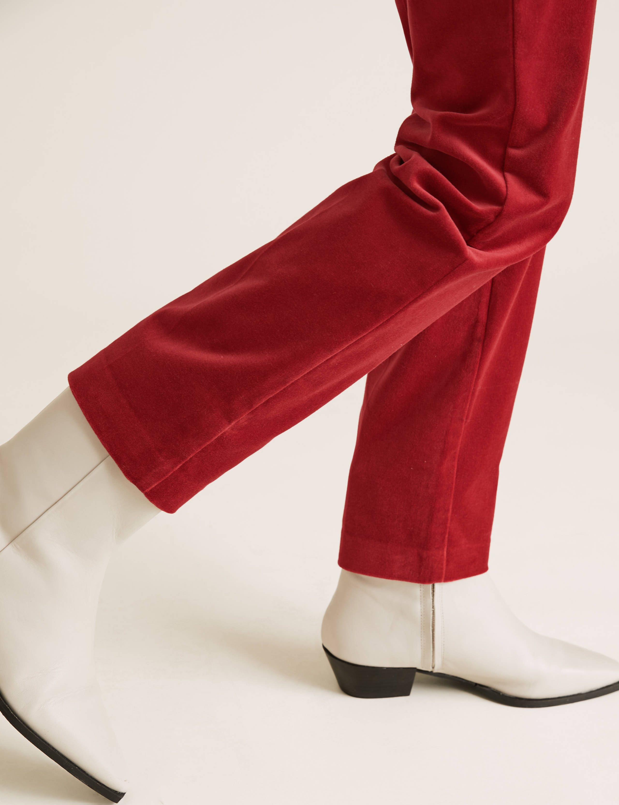 Mia Slim Velvet Ankle Grazer Trousers 4 of 5