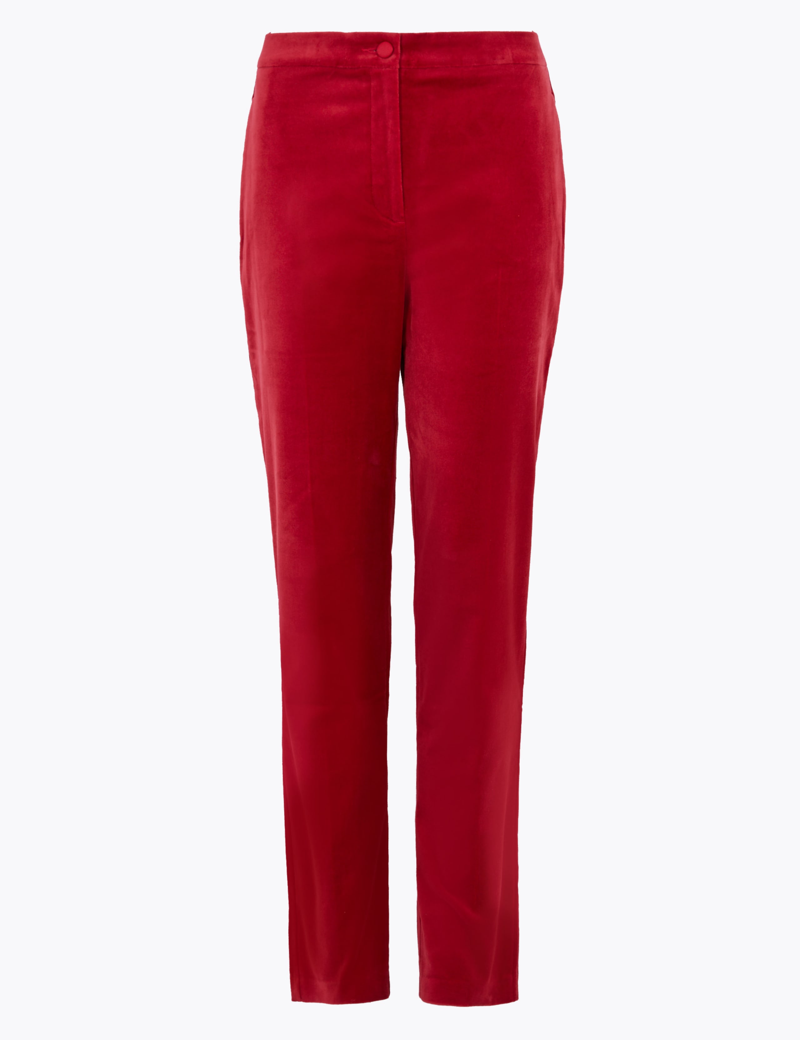 Mia Slim Velvet Ankle Grazer Trousers 2 of 5