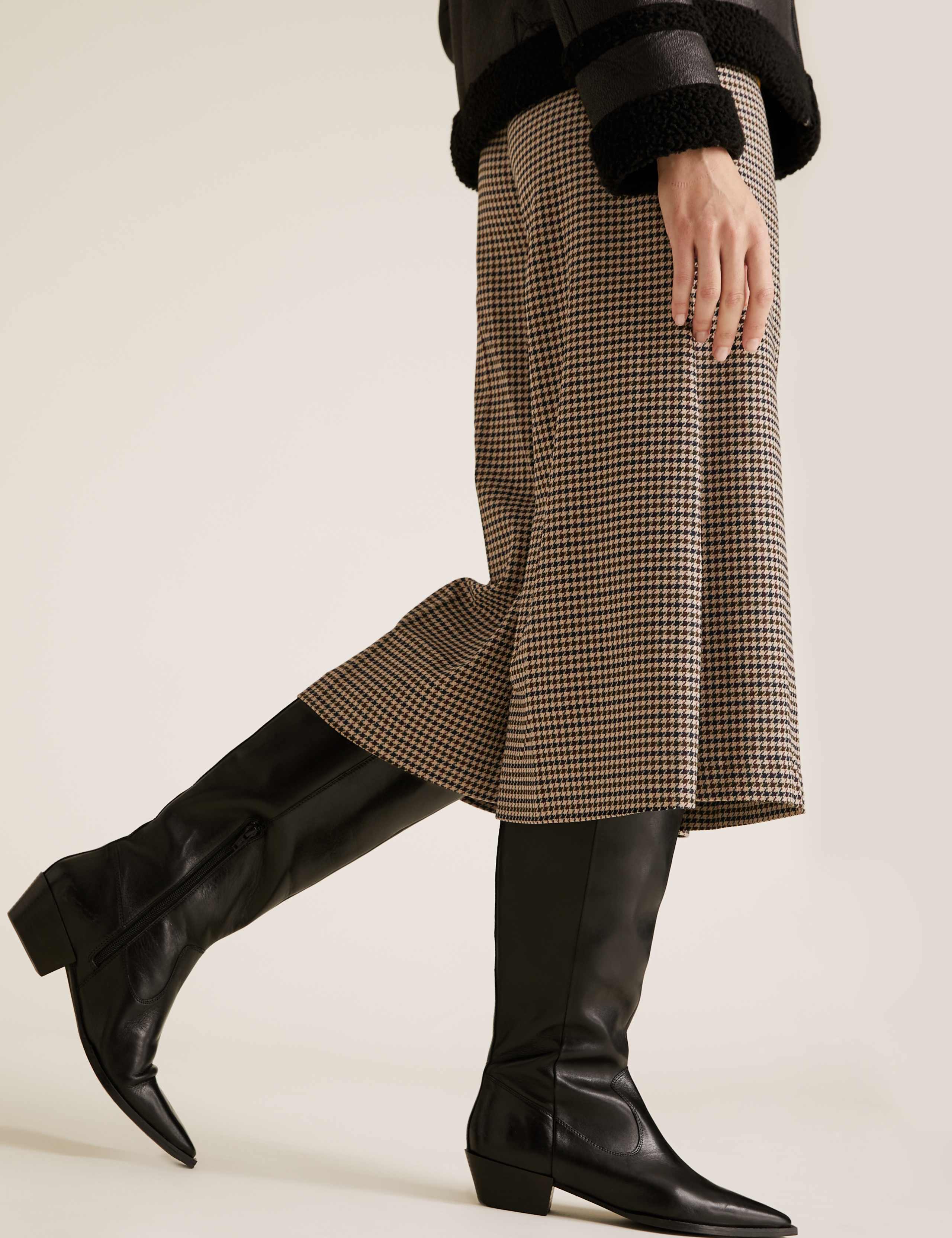 Checked High Waisted Culottes 4 of 5