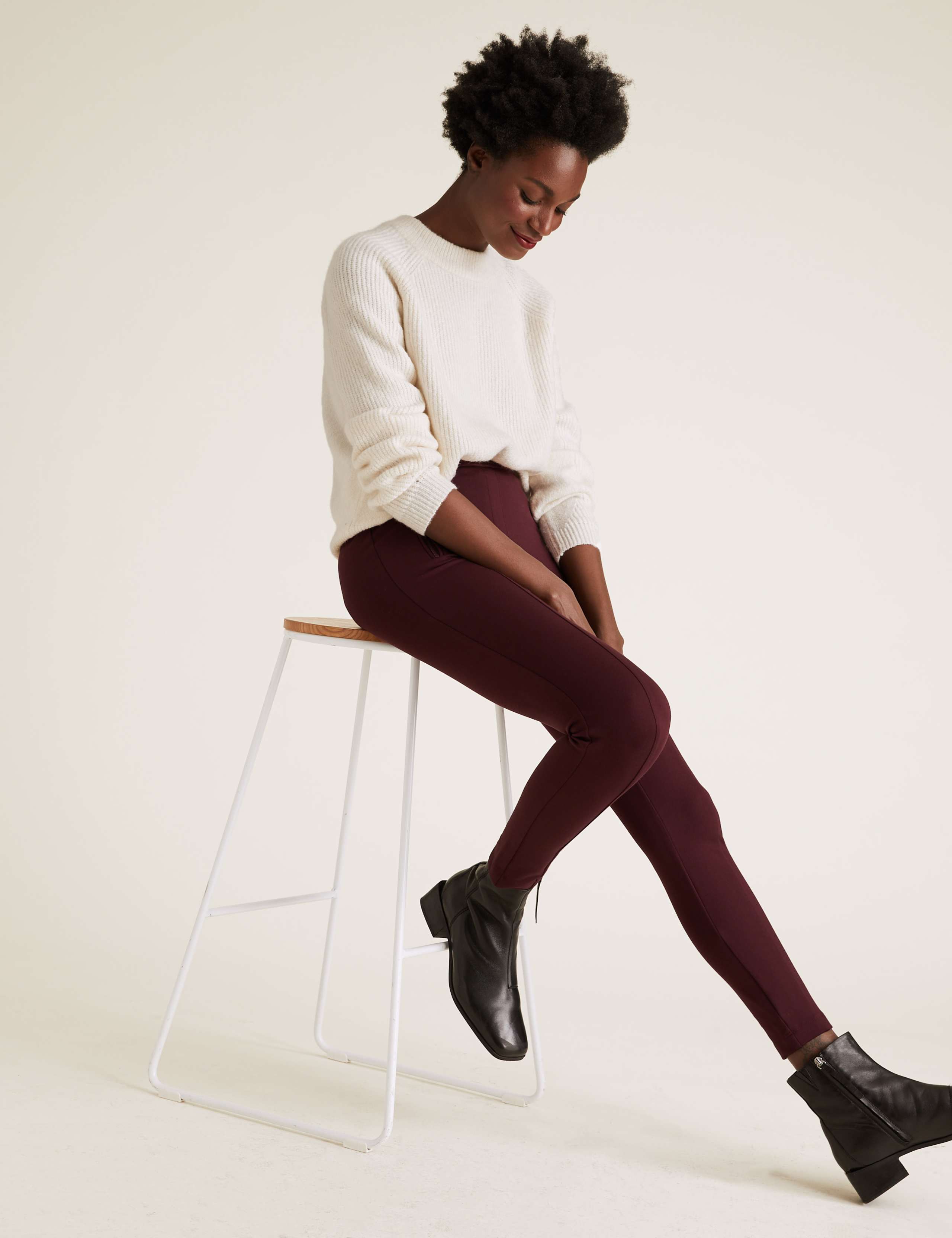 Jersey Zip Pockets Skinny Trousers 1 of 6