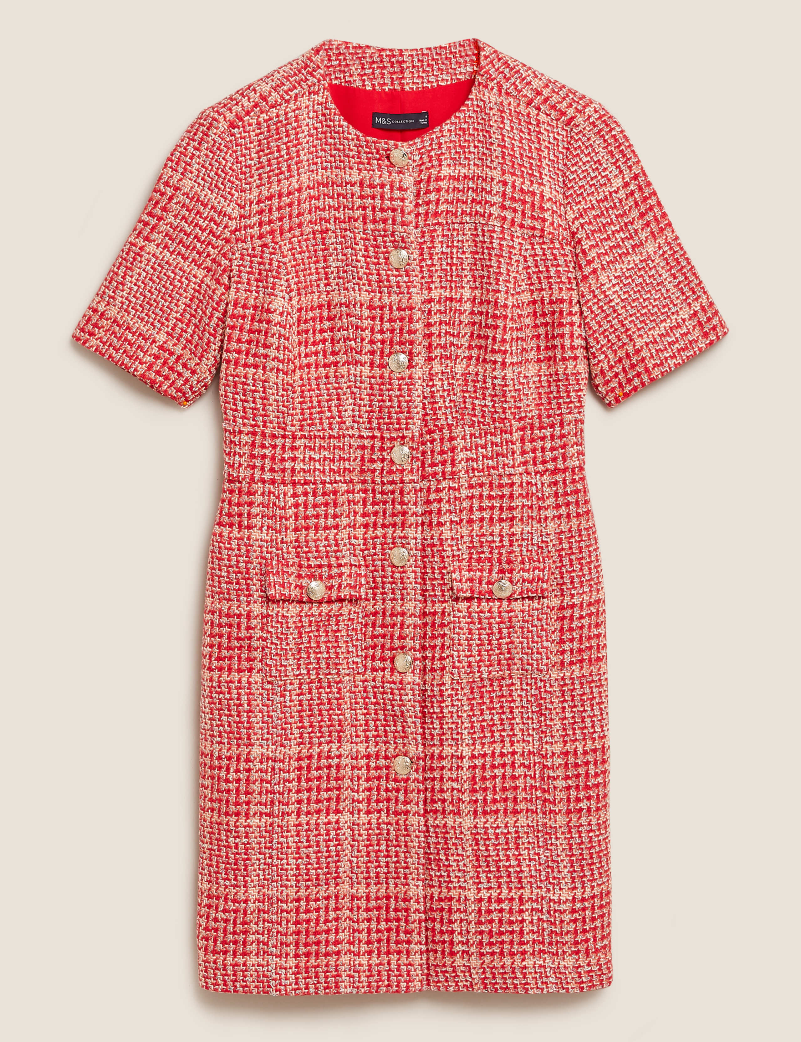 Tweed Knee Length Dress 2 of 6