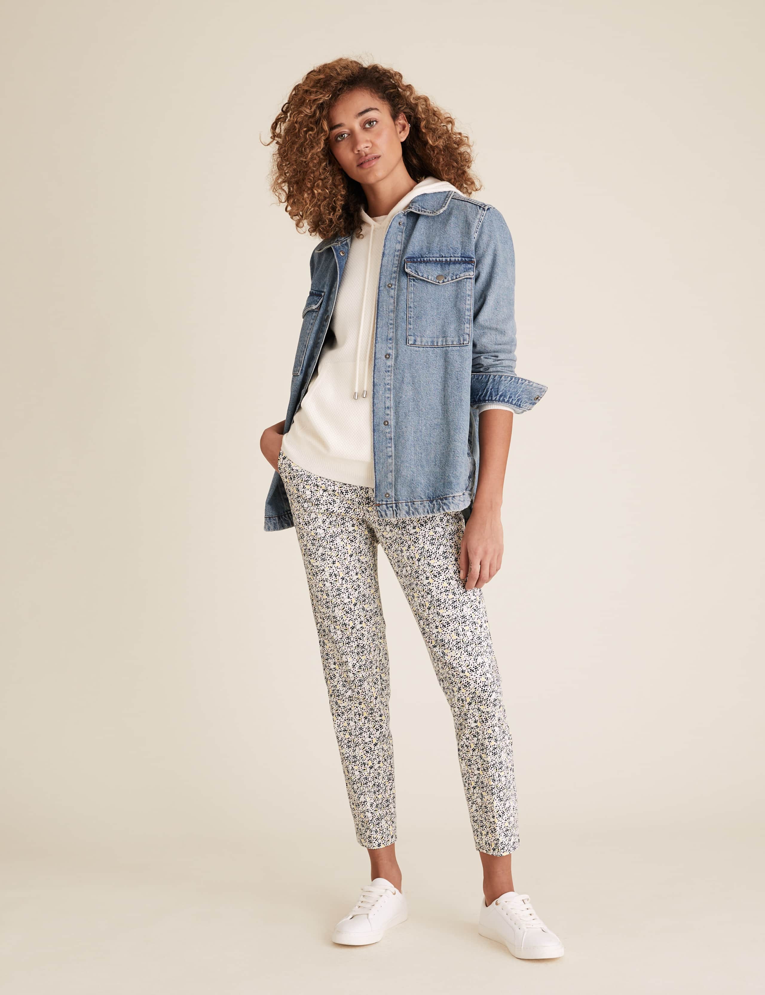 Cotton Rich Animal Print 7/8 Trousers 3 of 7