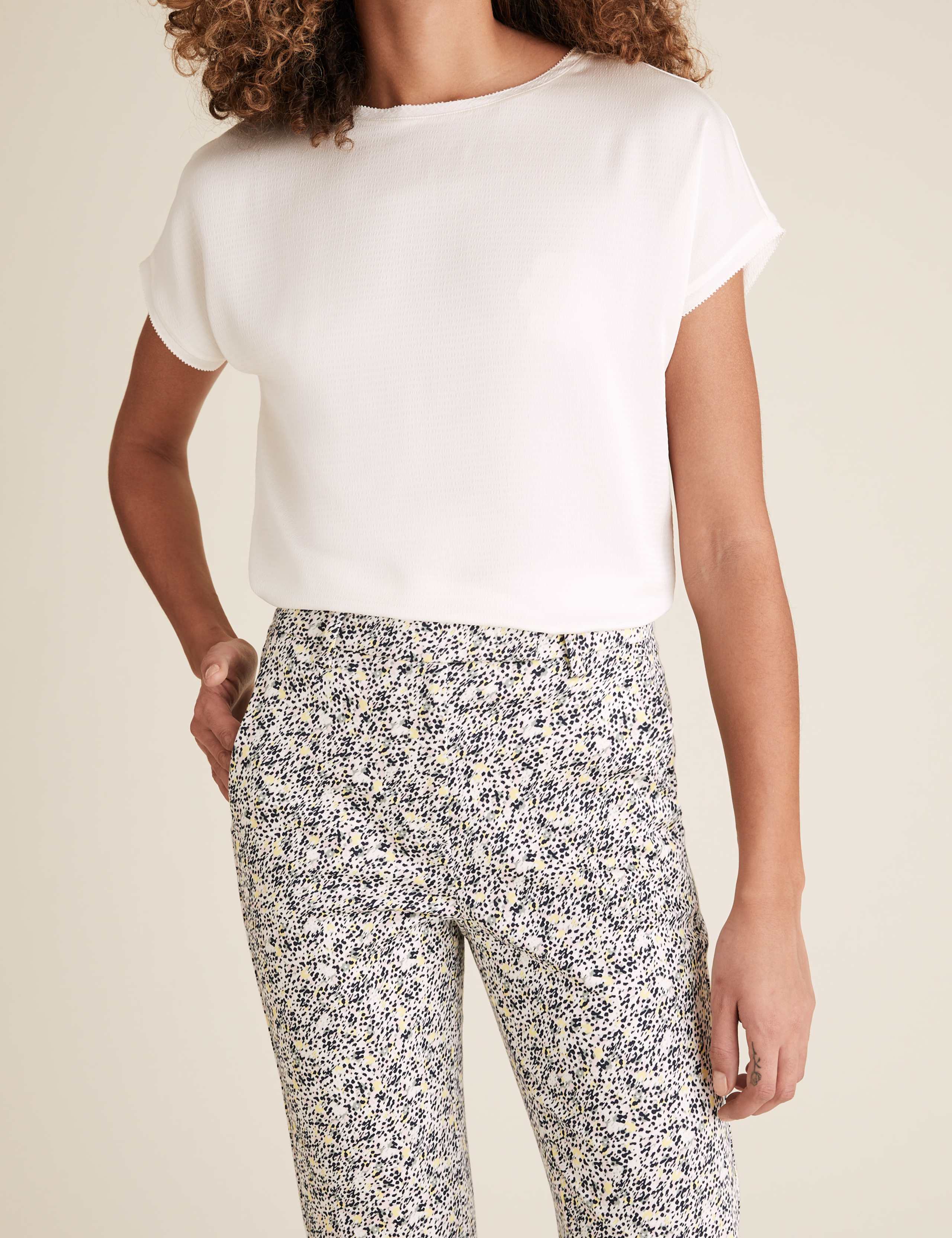 Cotton Rich Animal Print 7/8 Trousers 4 of 7