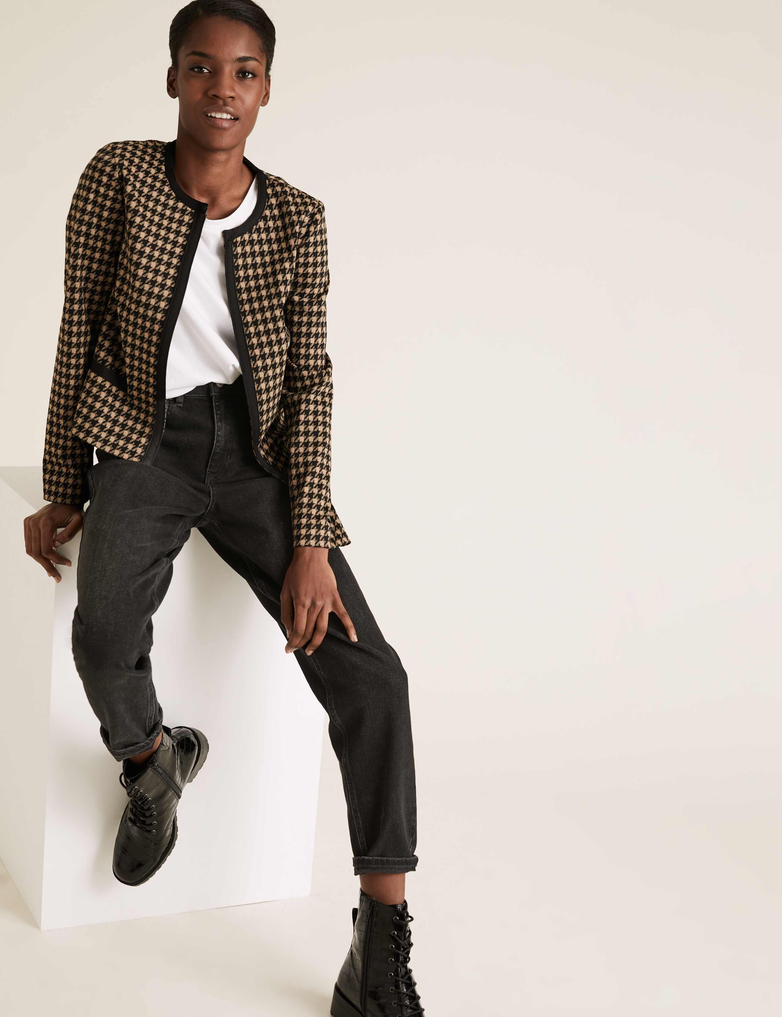 Jersey Slim Dogtooth Jacket 1 of 4
