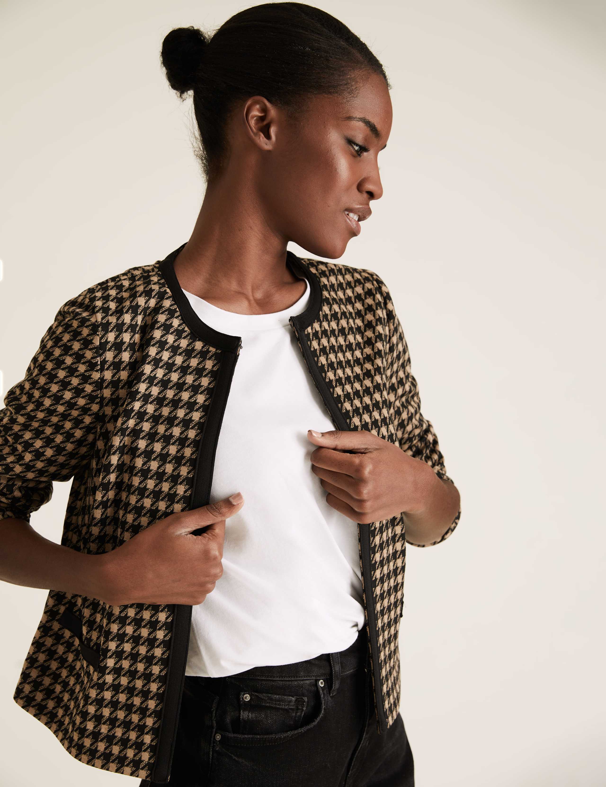 Jersey Slim Dogtooth Jacket 3 of 4