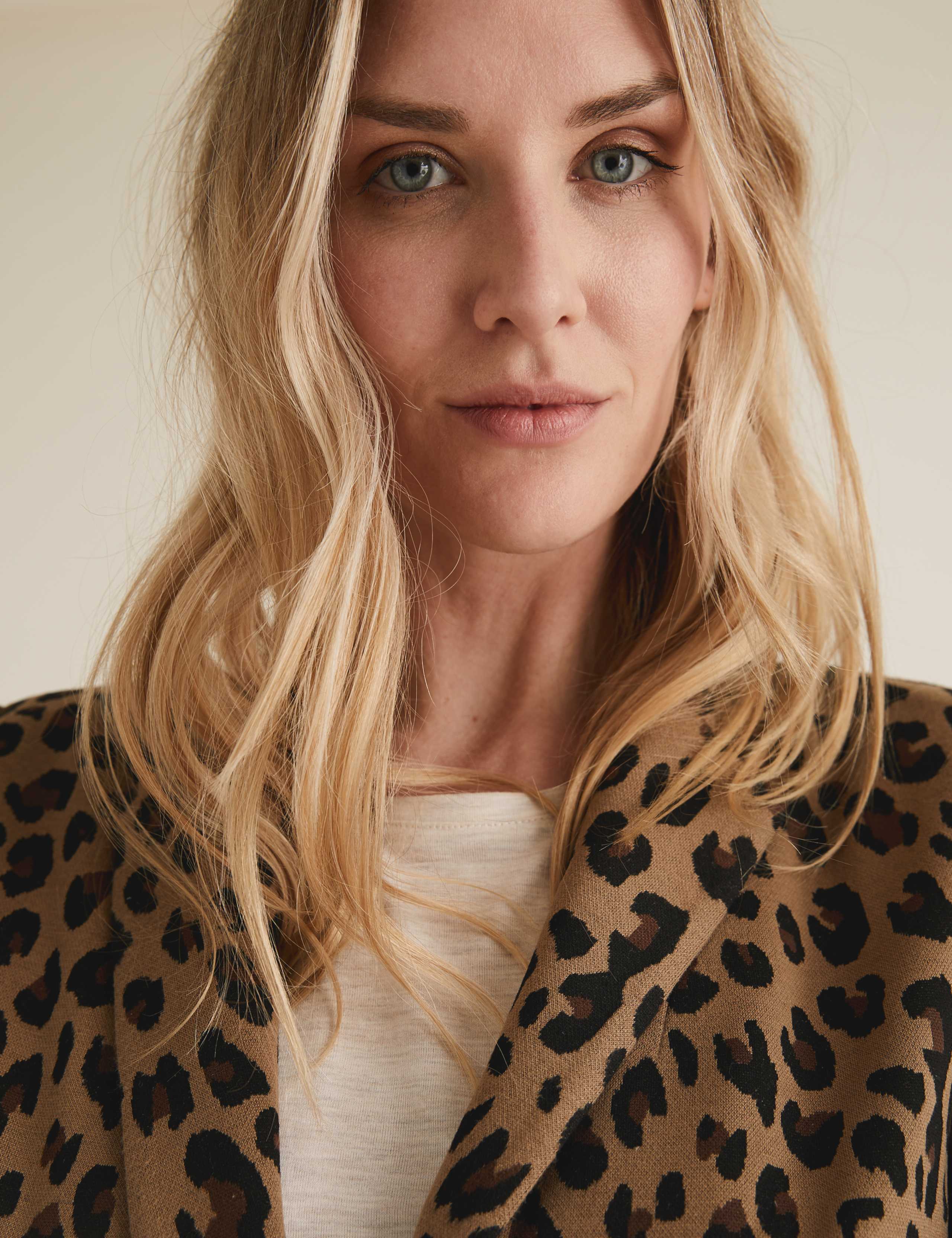 Jersey Relaxed Animal Print Blazer 3 of 4
