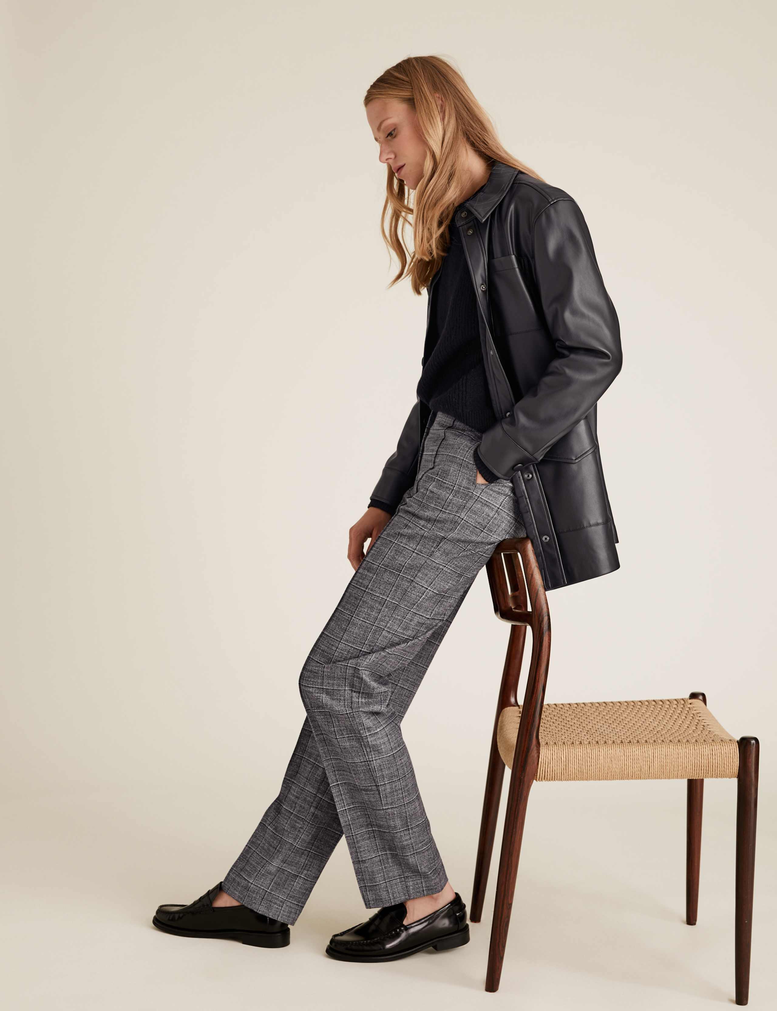 Freya Straight Leg Checked Trousers 1 of 6