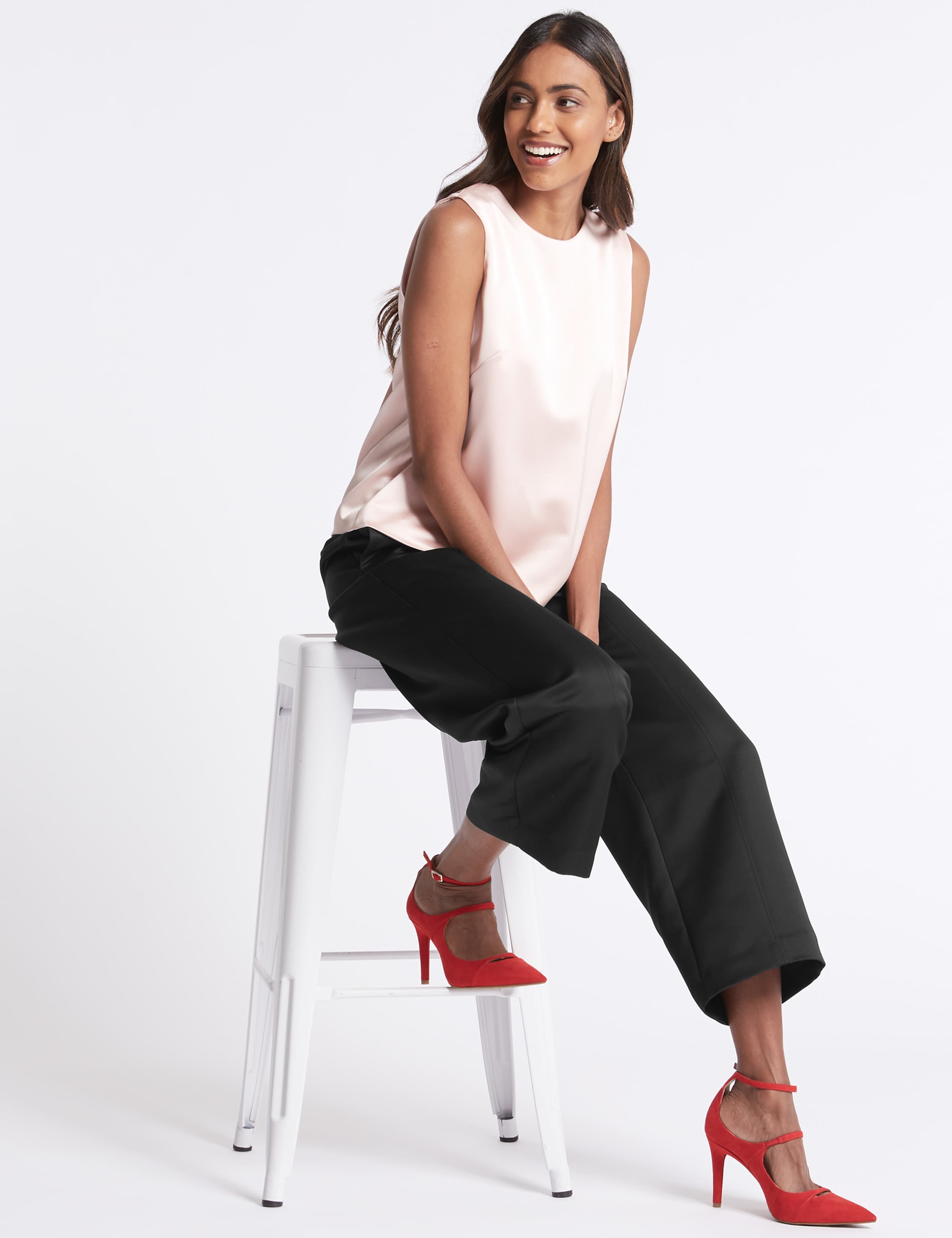 Wide Leg Cropped Trousers 4 of 7