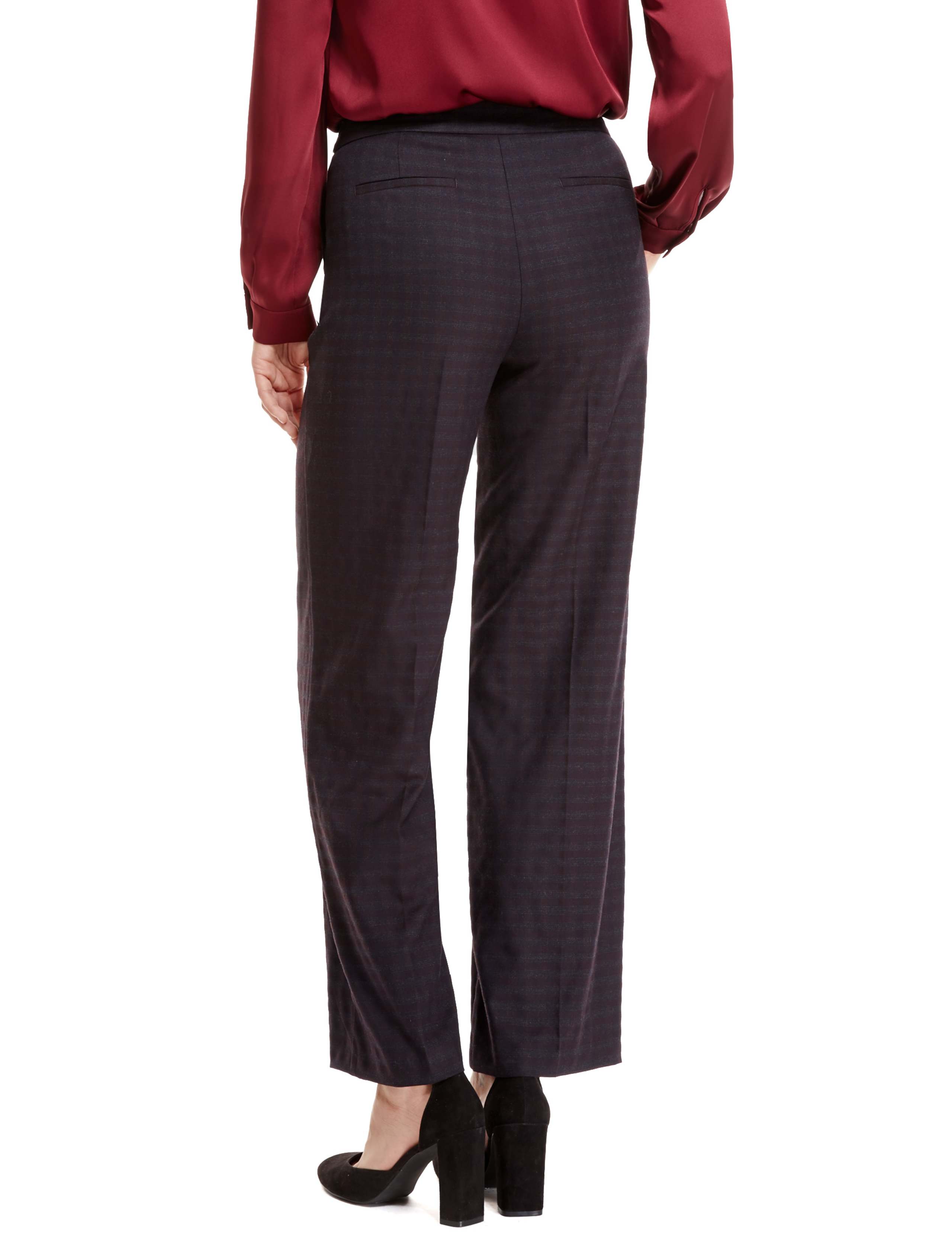 Checked Slouch Wide Leg Trousers 3 of 3