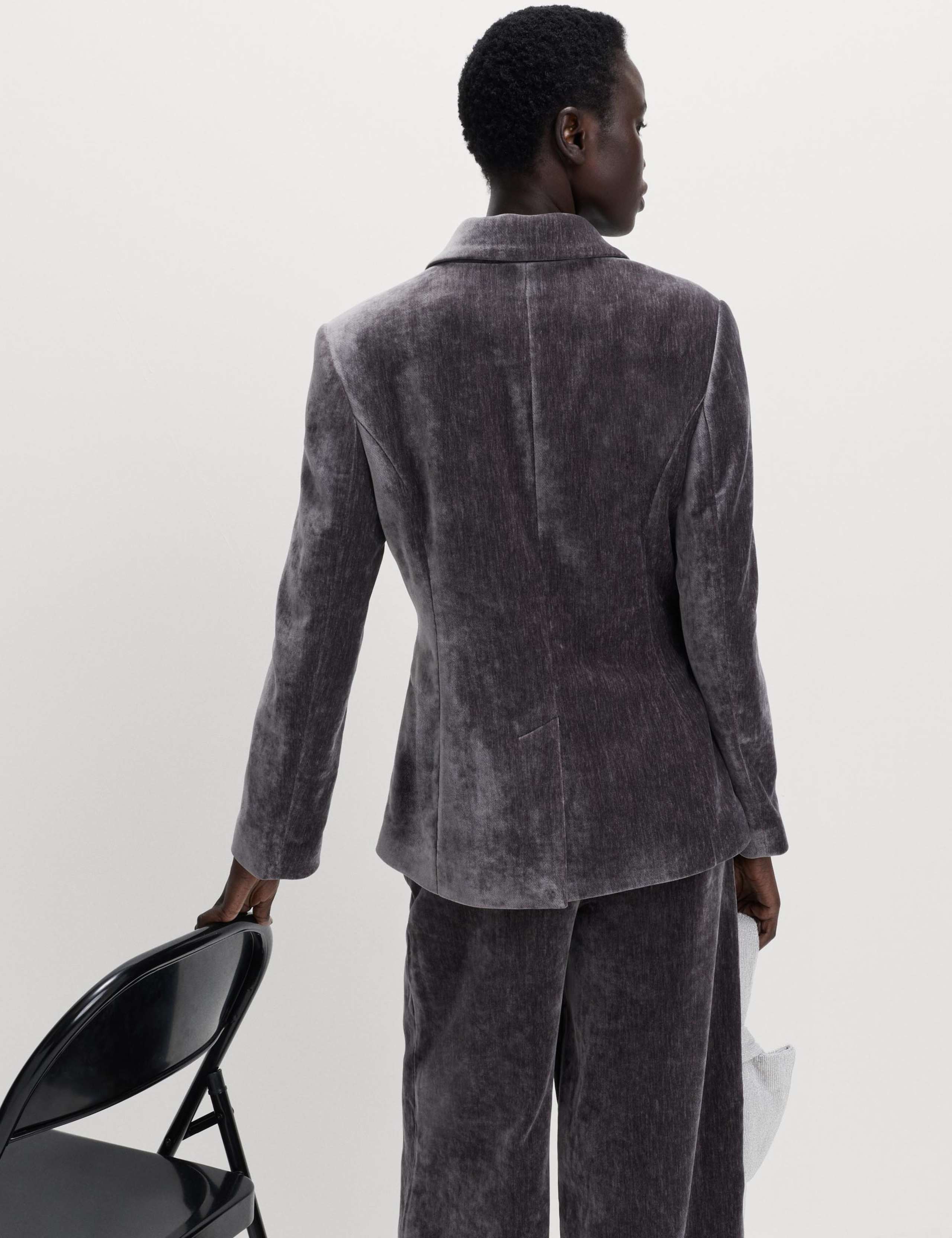 Velvet Mottled Single Breasted Blazer 4 of 5