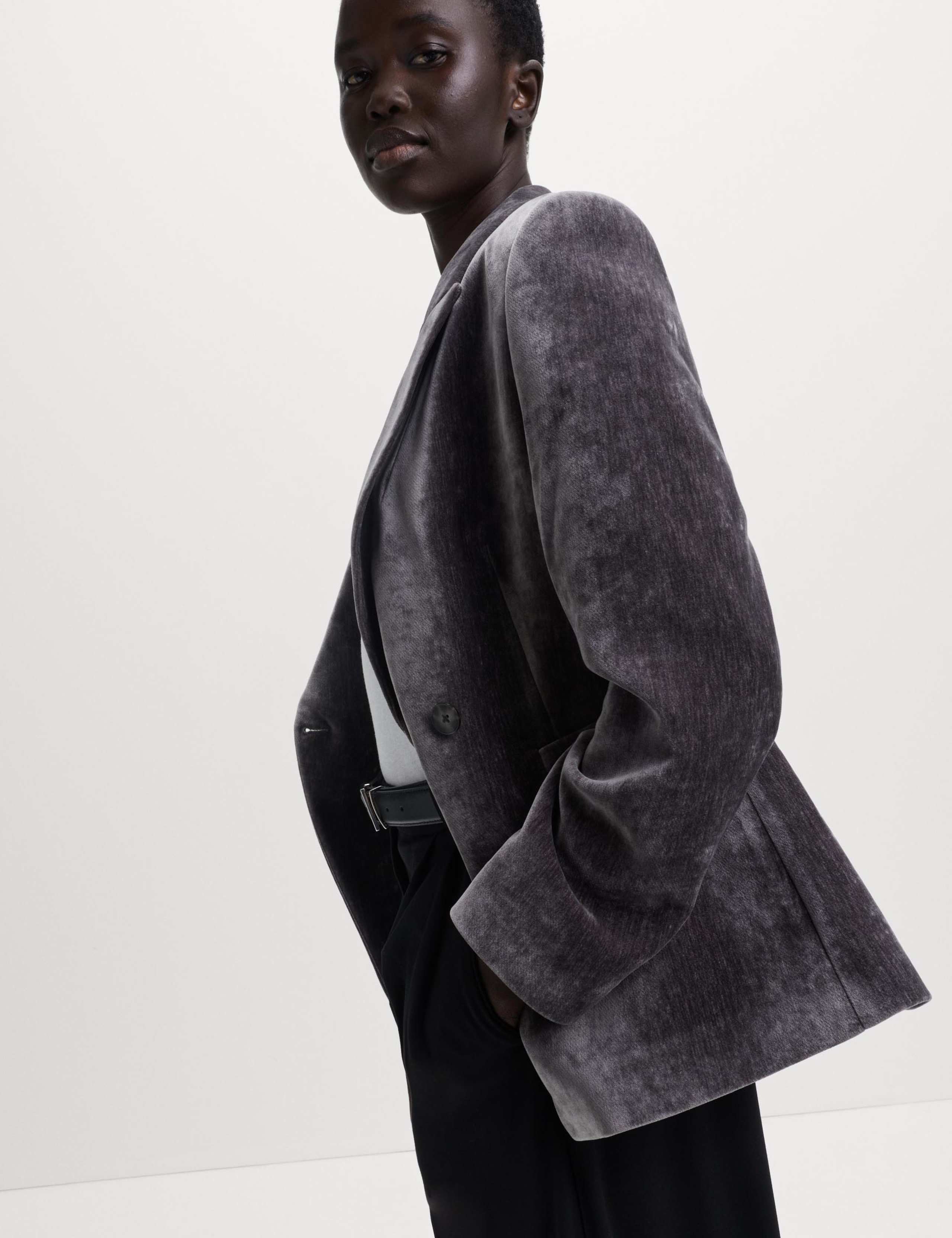 Velvet Mottled Single Breasted Blazer 5 of 5