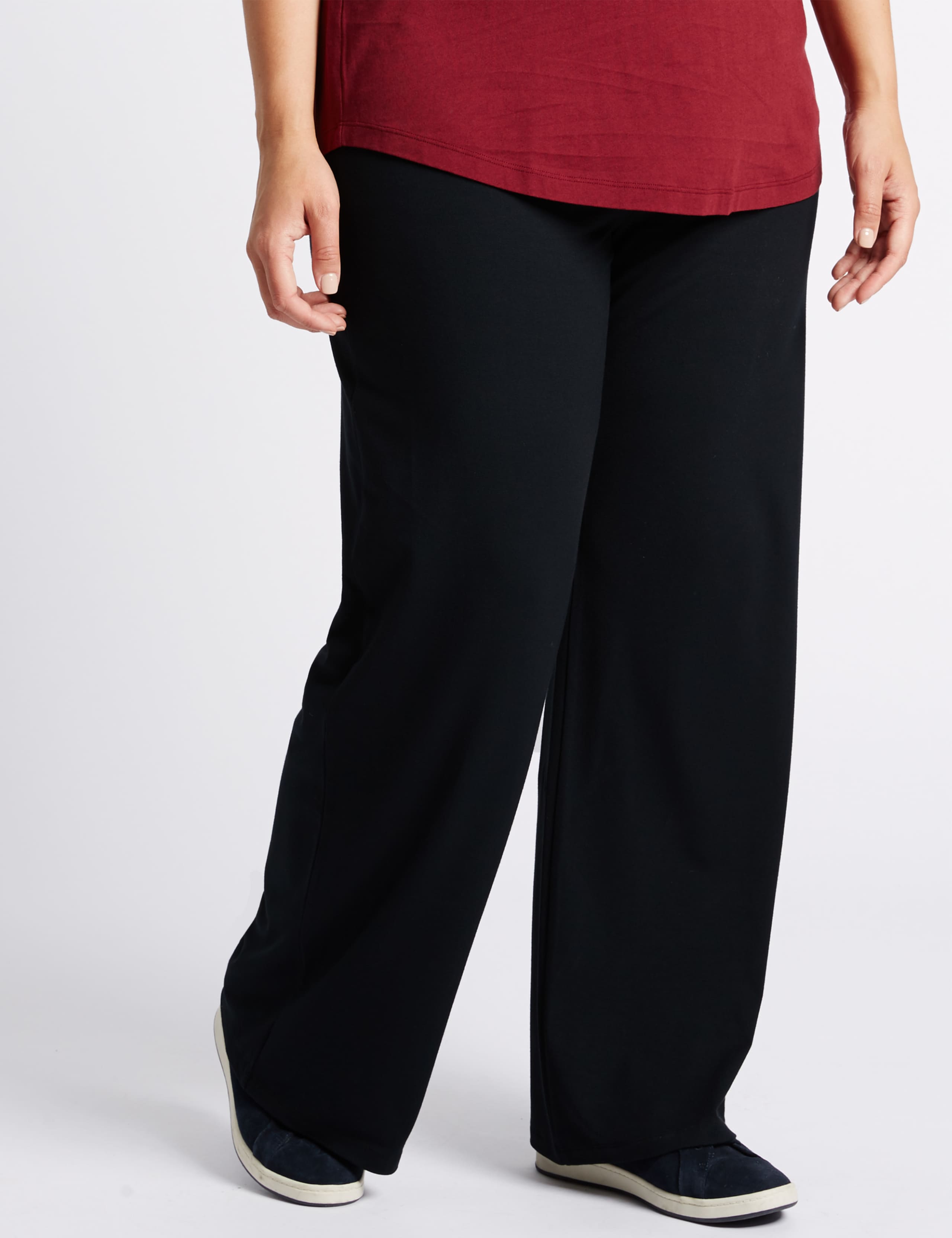 Jersey Wide Leg Trousers 1 of 3