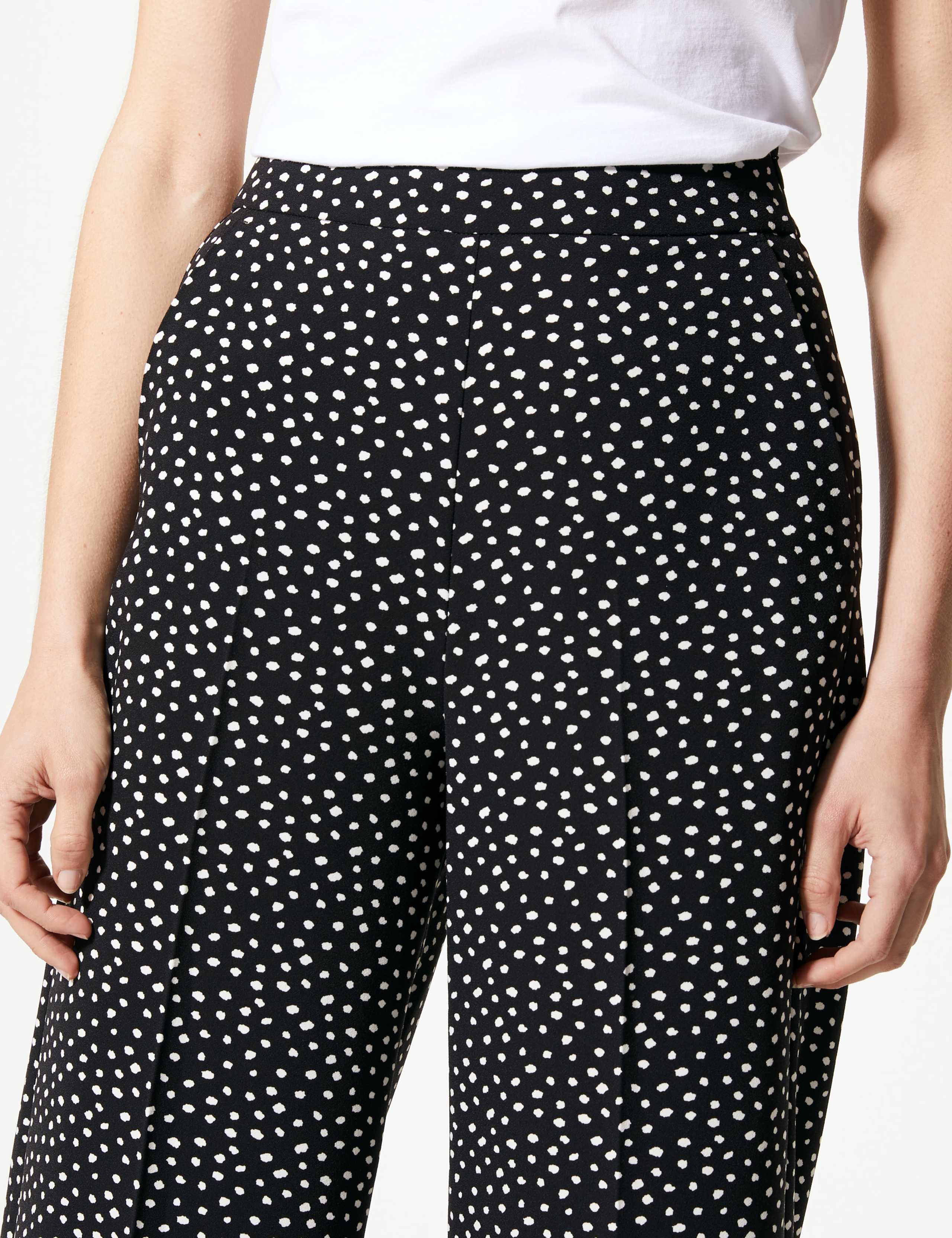 Polka Dot Wide 7/8th Leg Trousers 4 of 5