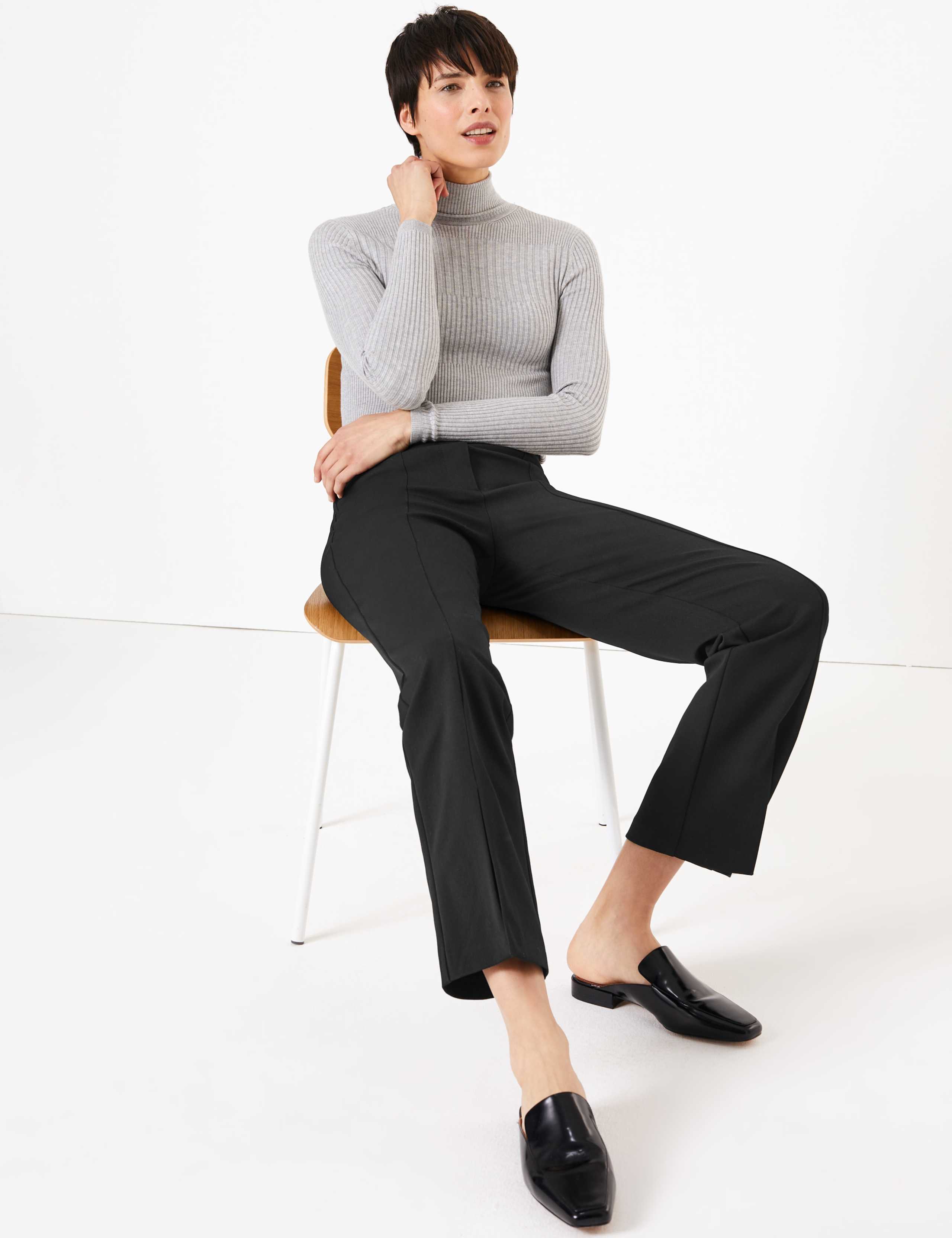 Straight Split Front Trousers 1 of 5