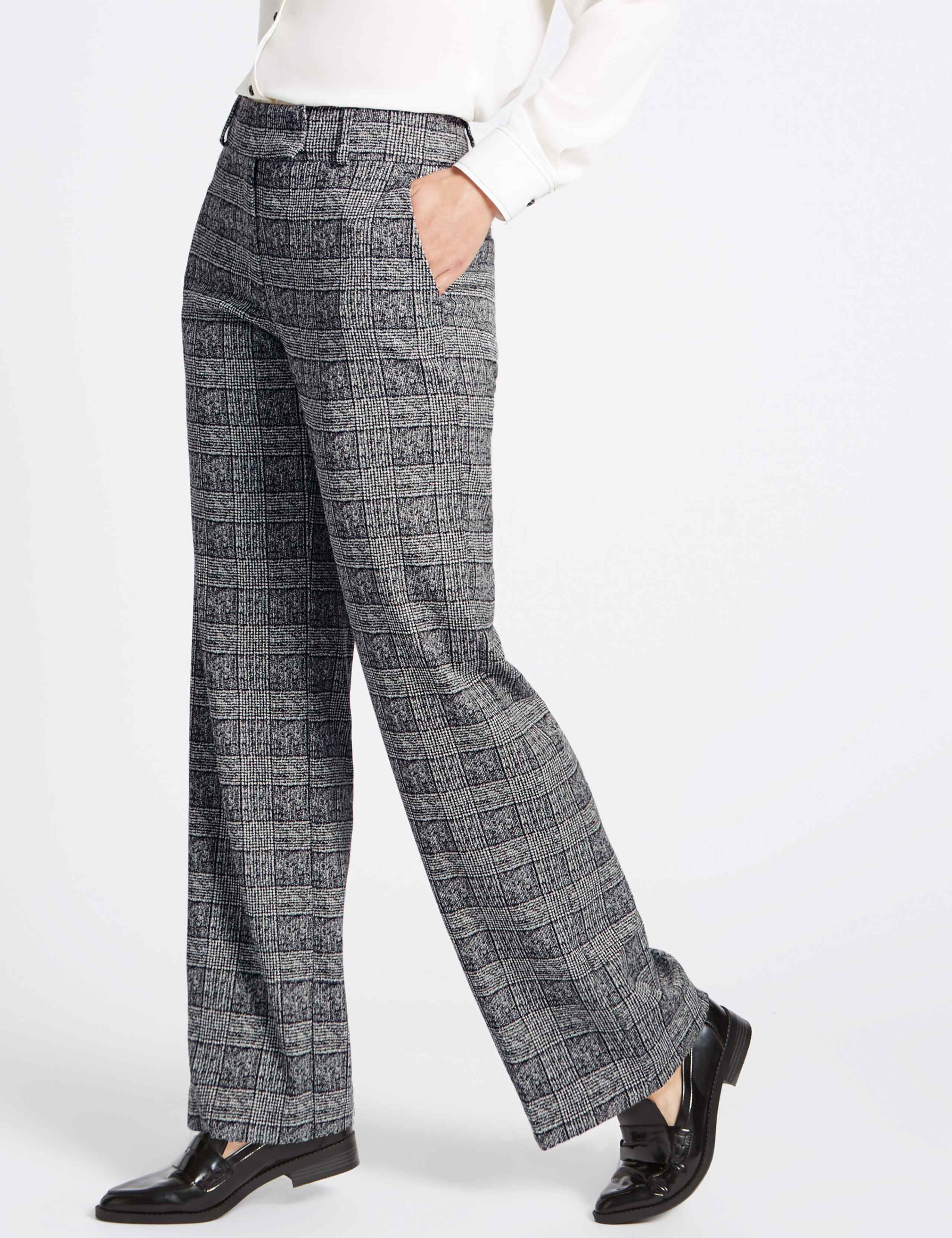 Checked Wide Leg Trousers 1 of 3