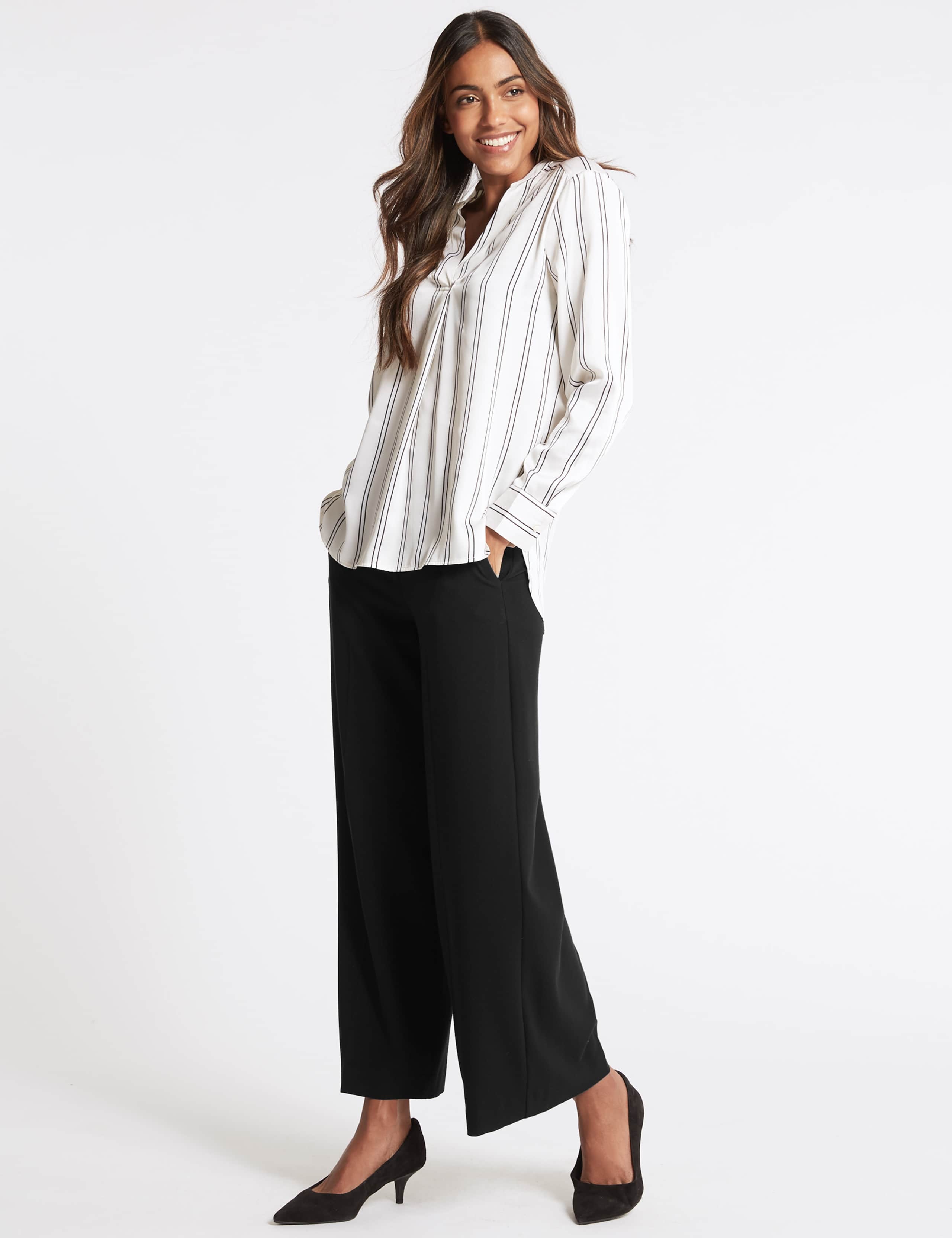 Wide Leg Cropped Trousers 1 of 7