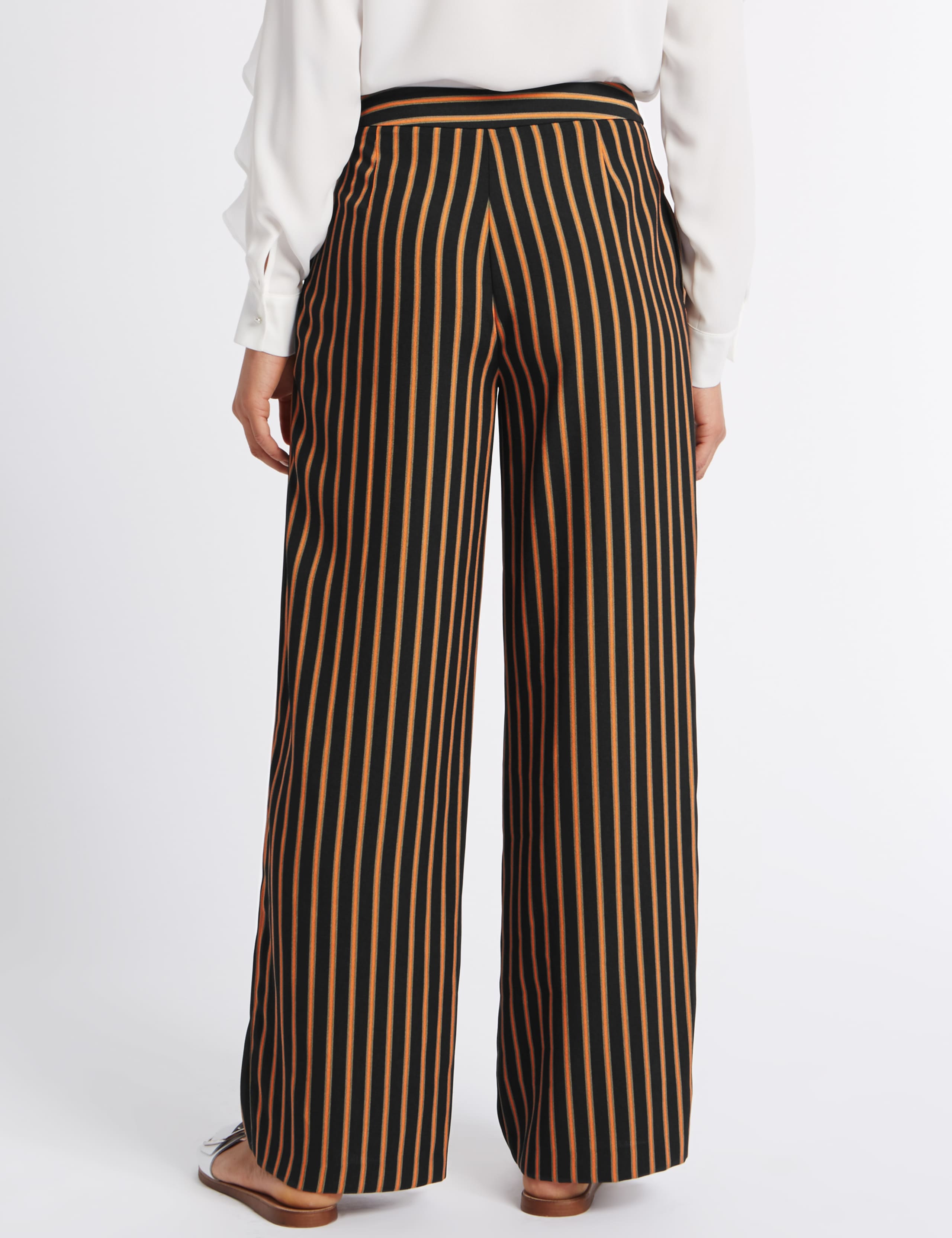 High Waist Striped Wide Leg Trousers 4 of 6