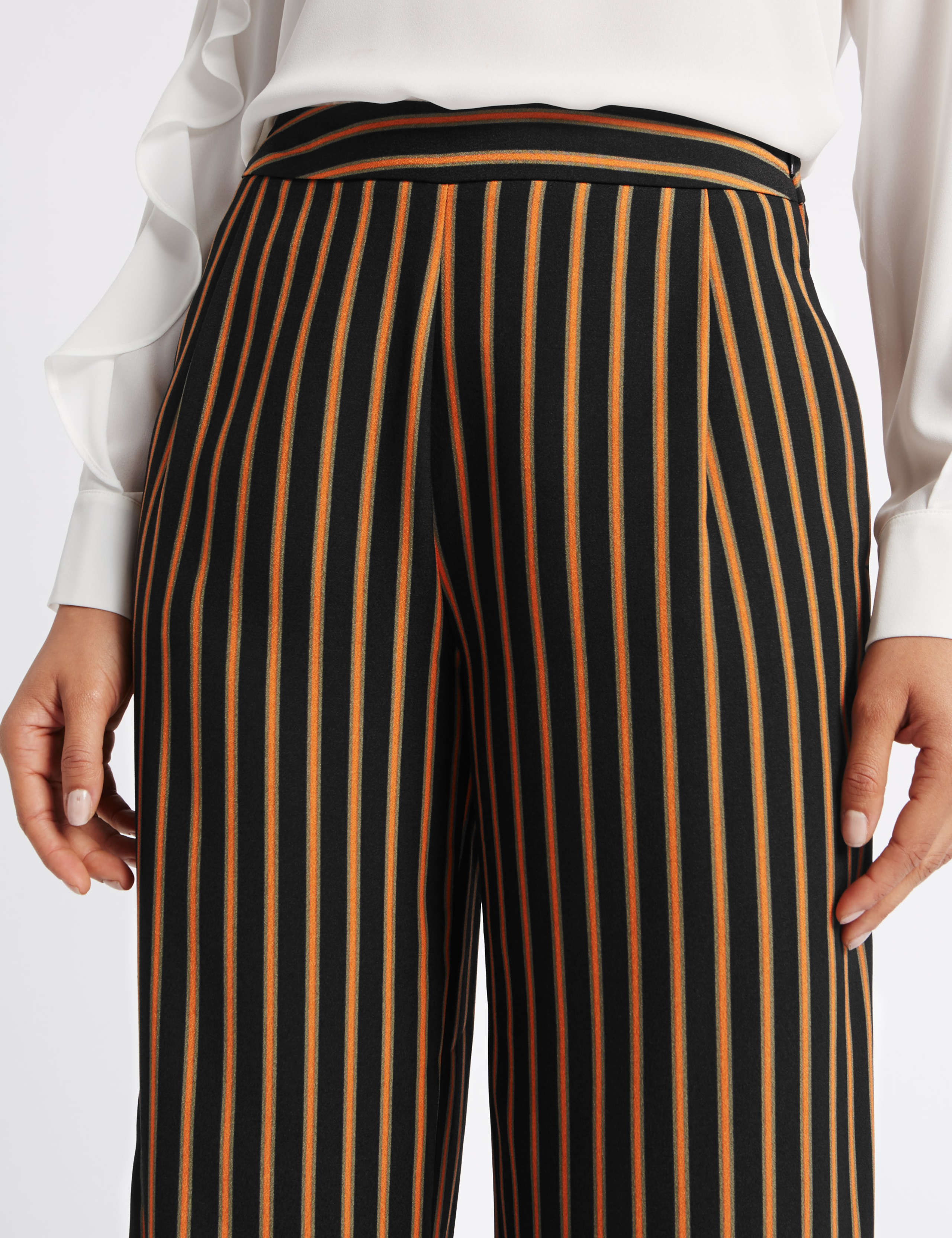 High Waist Striped Wide Leg Trousers 5 of 6
