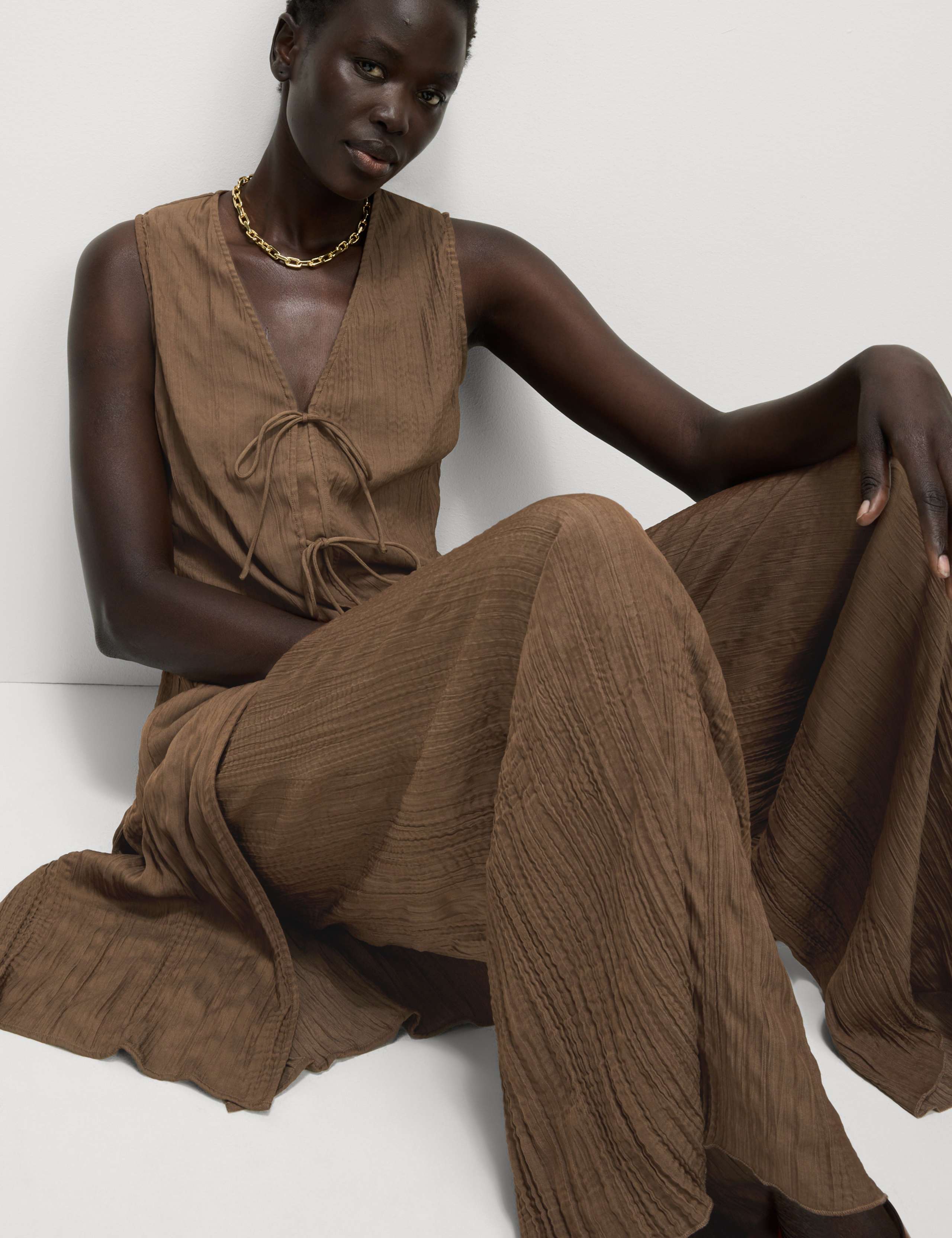 Plisse Wide Leg Trousers 4 of 5