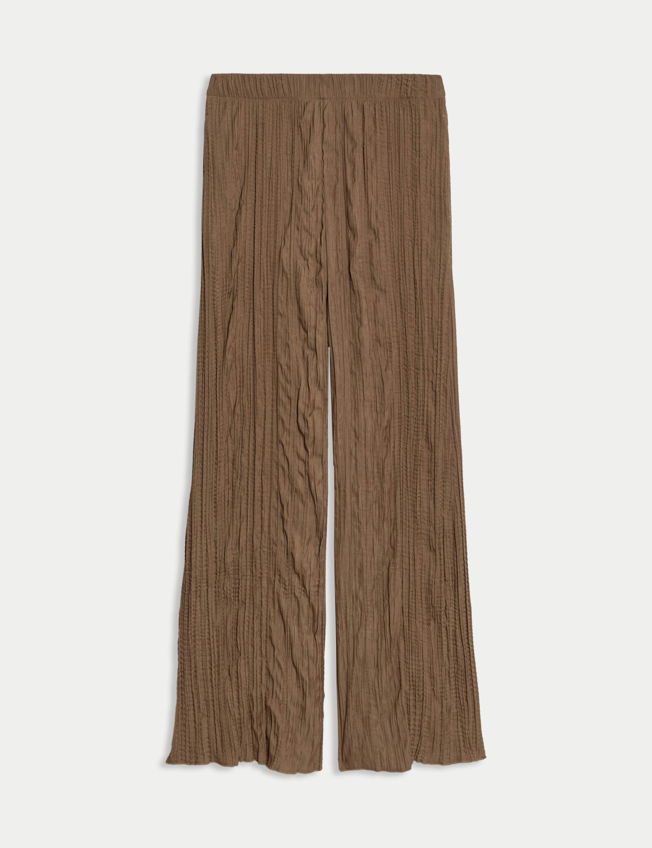 Plisse Wide Leg Trousers 2 of 5