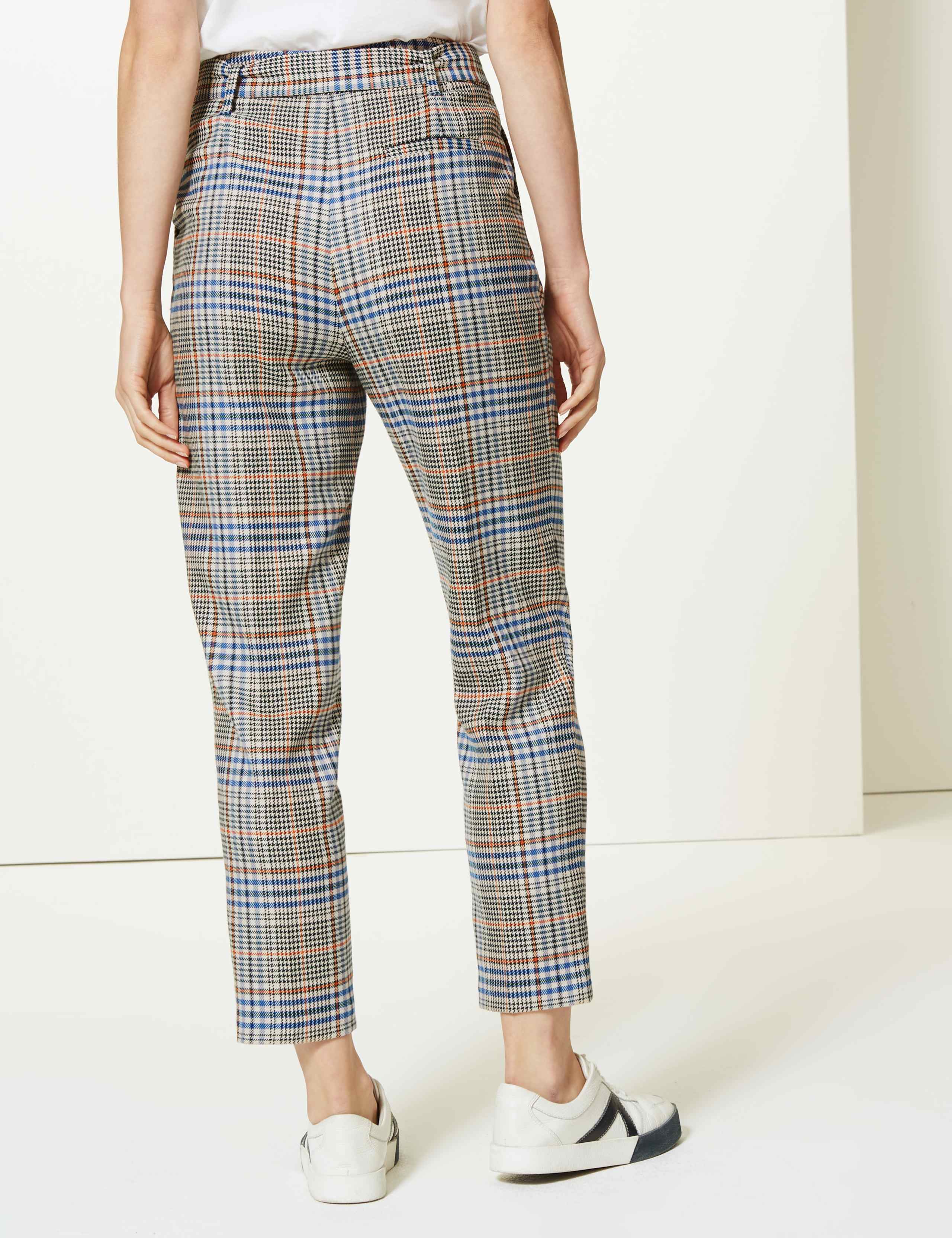 Checked Tapered Leg Trousers 4 of 6