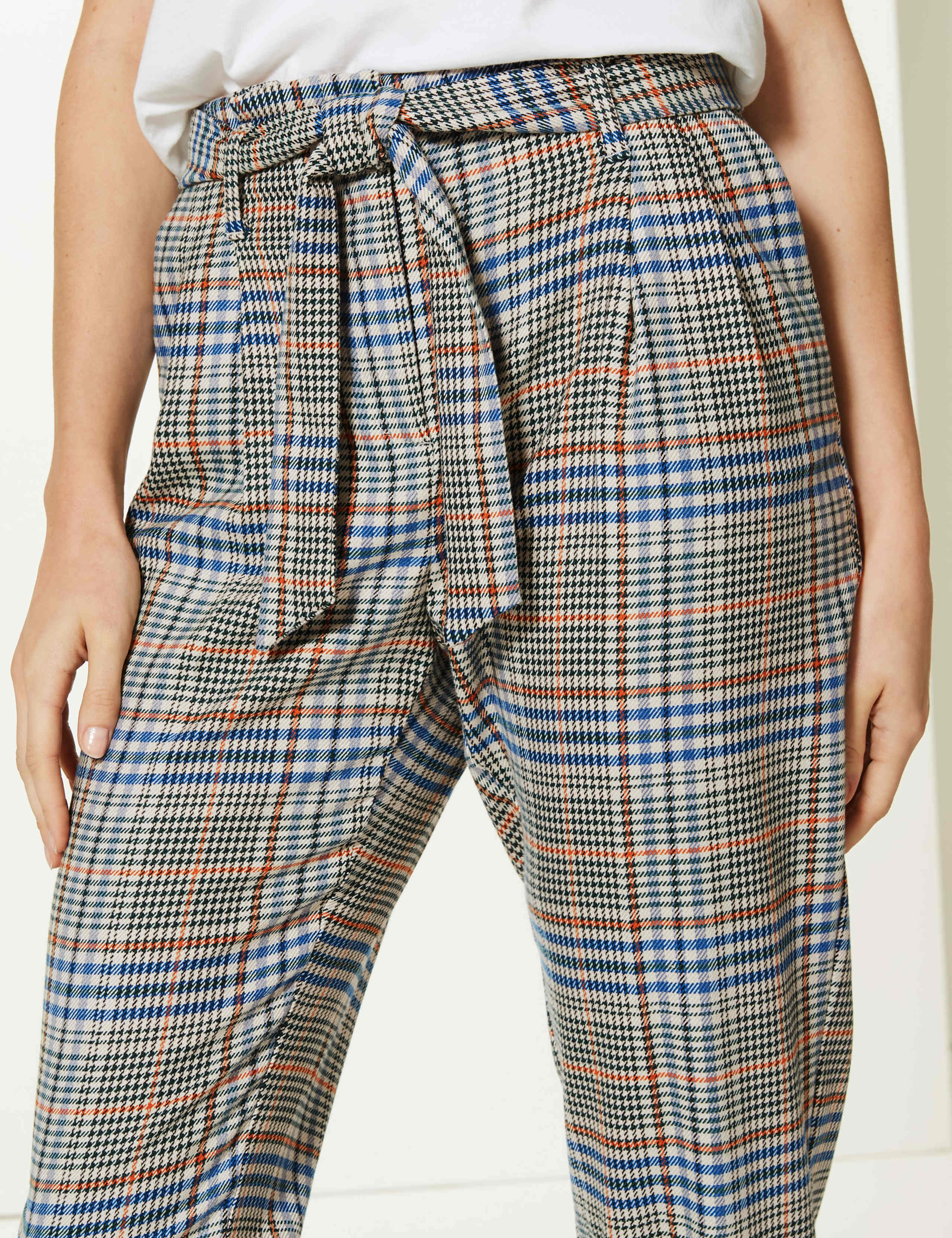 Checked Tapered Leg Trousers 5 of 6