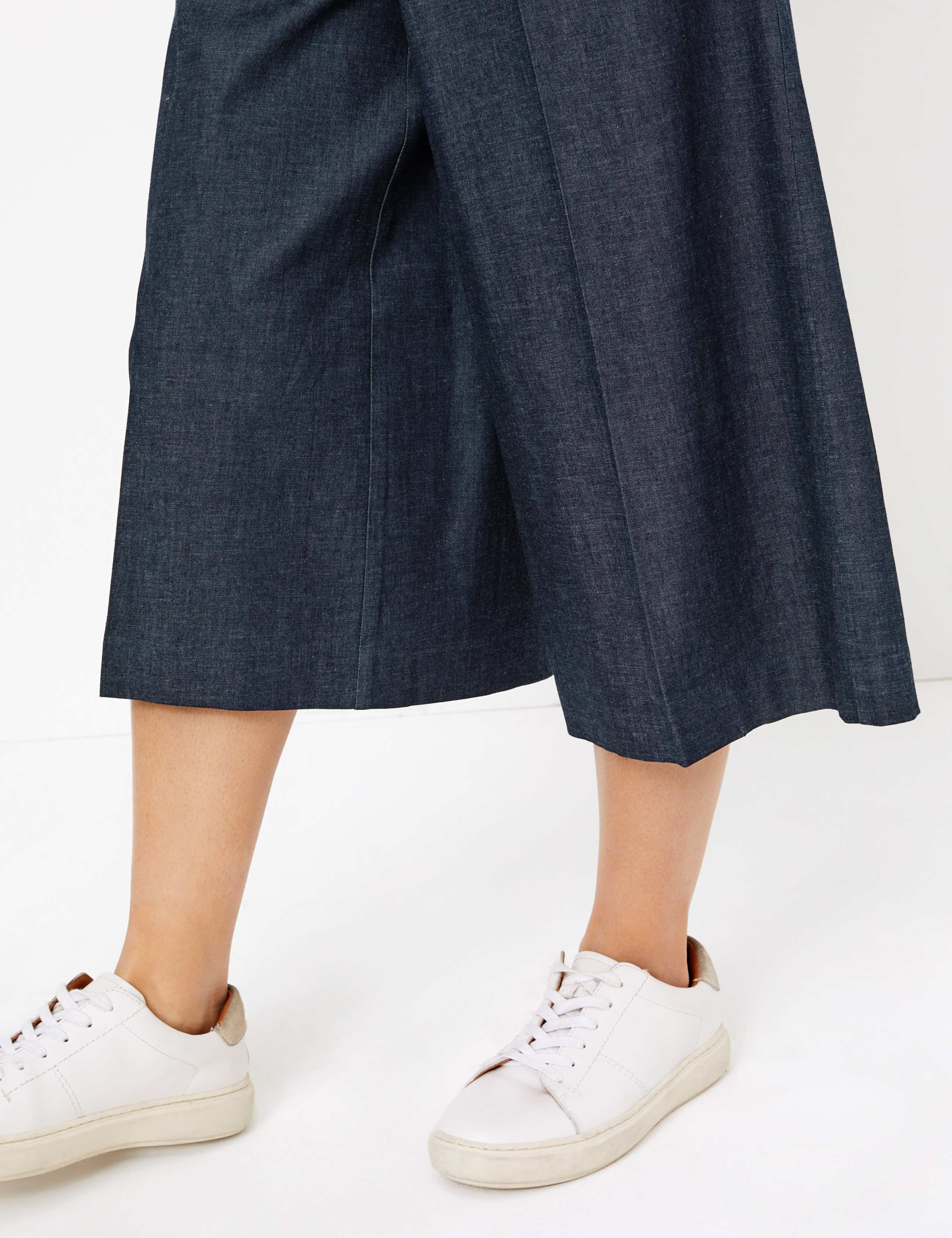 Denim Wide Leg Culottes 5 of 5