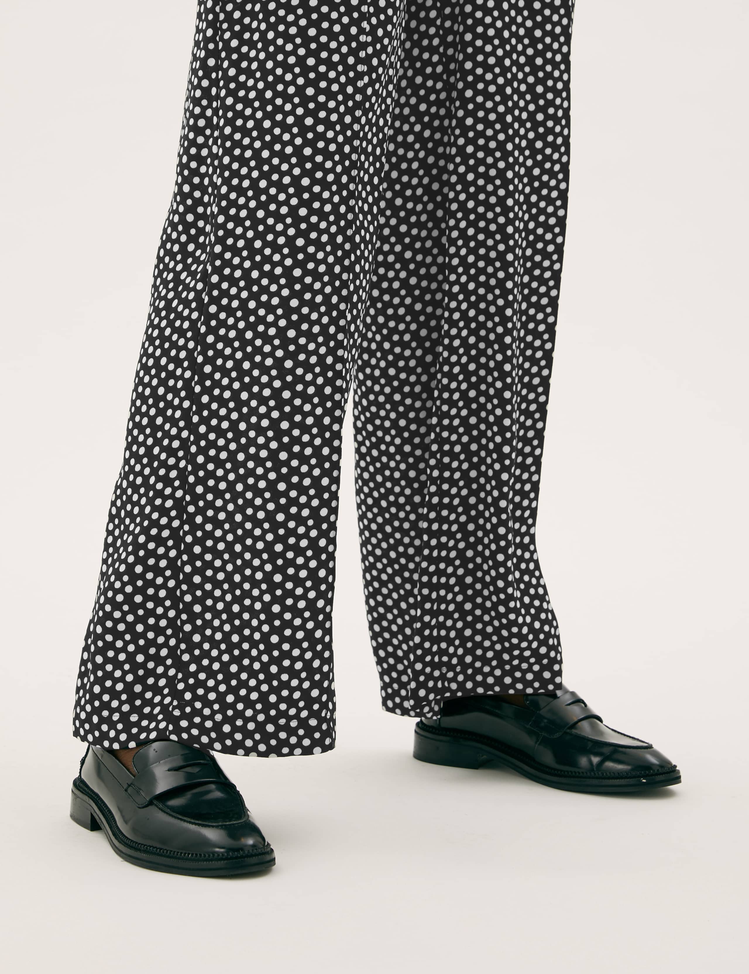 Polka Dot Drawstring Wide Leg Trousers 4 of 5