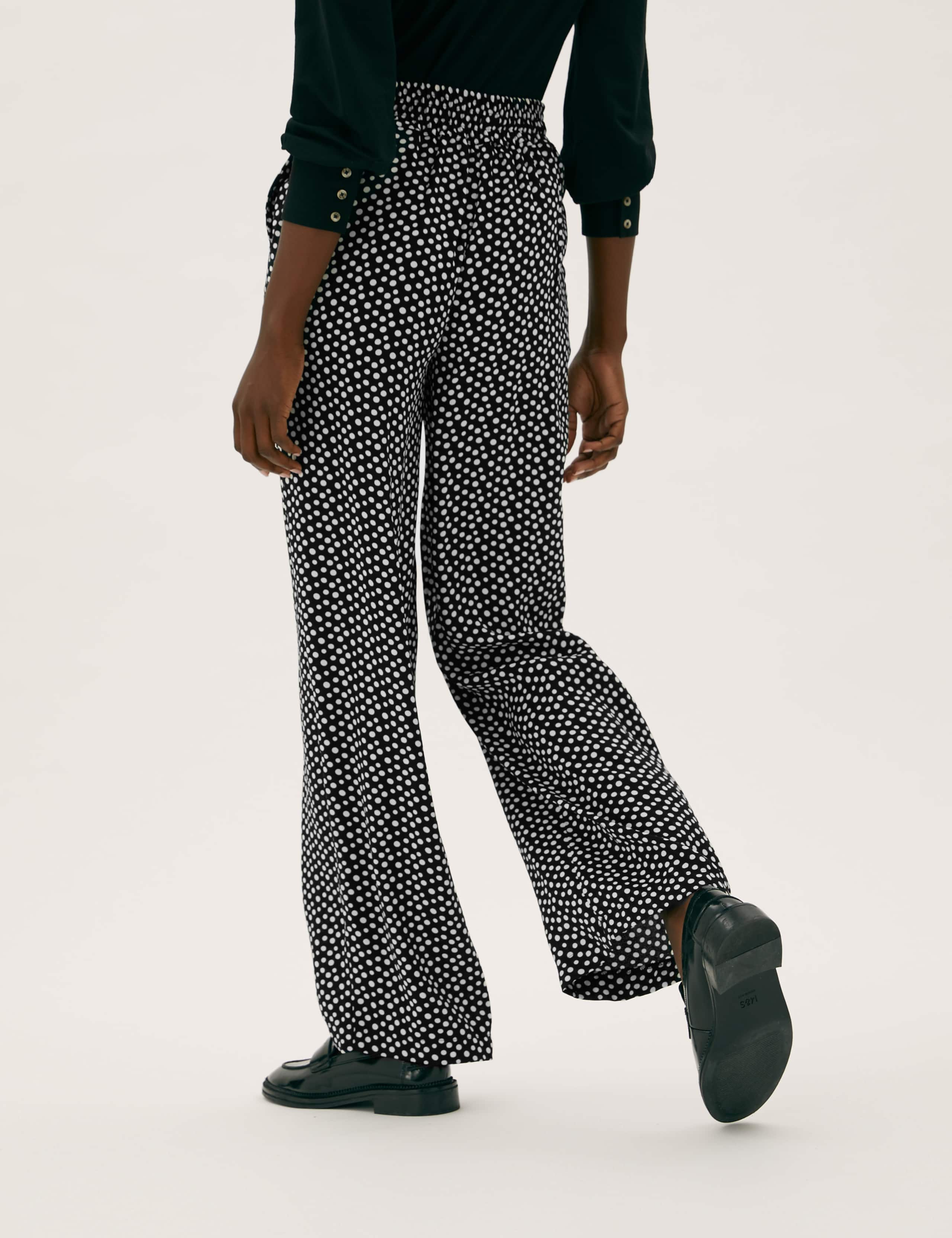 Polka Dot Drawstring Wide Leg Trousers 5 of 5