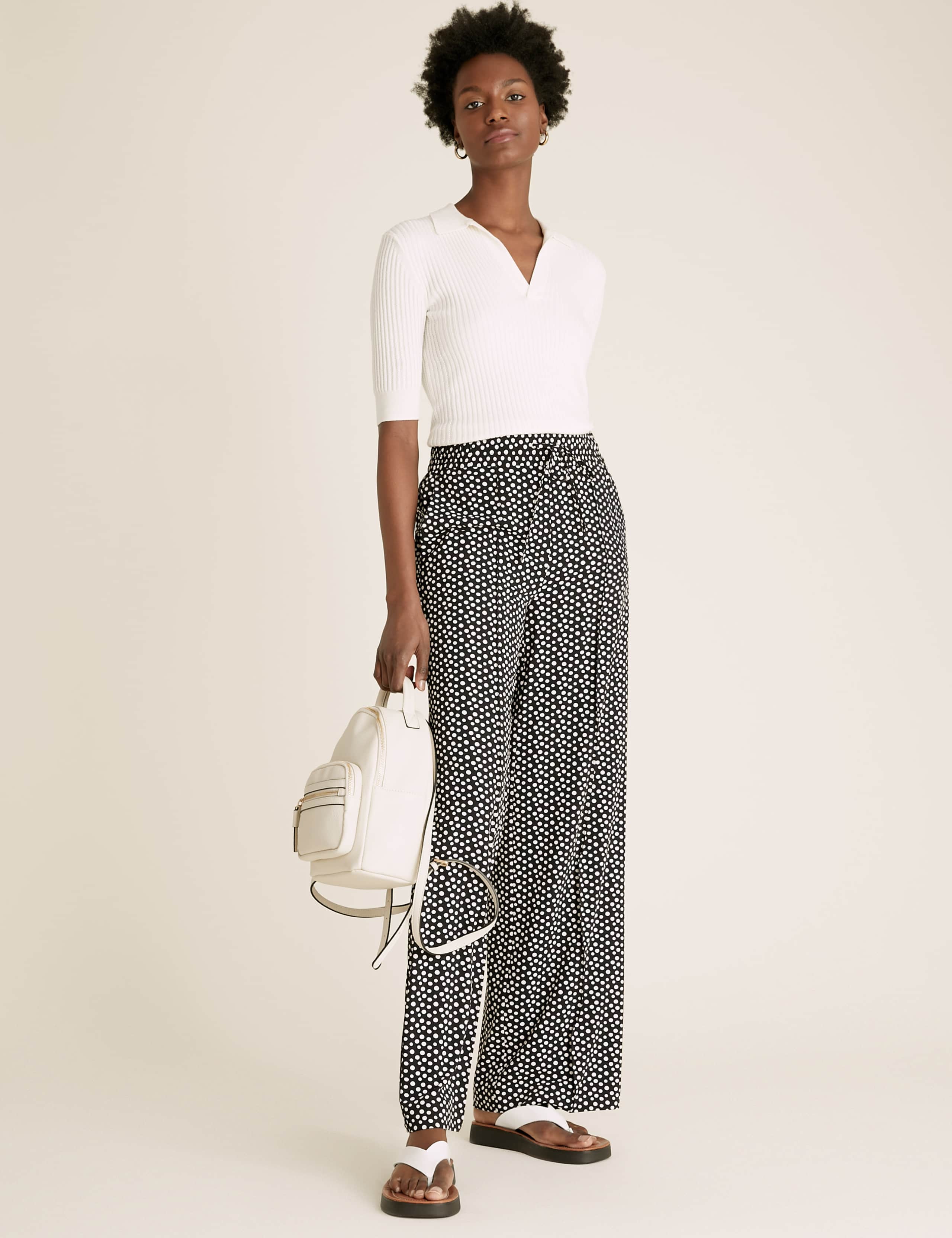 Polka Dot Wide Leg Trousers 3 of 6