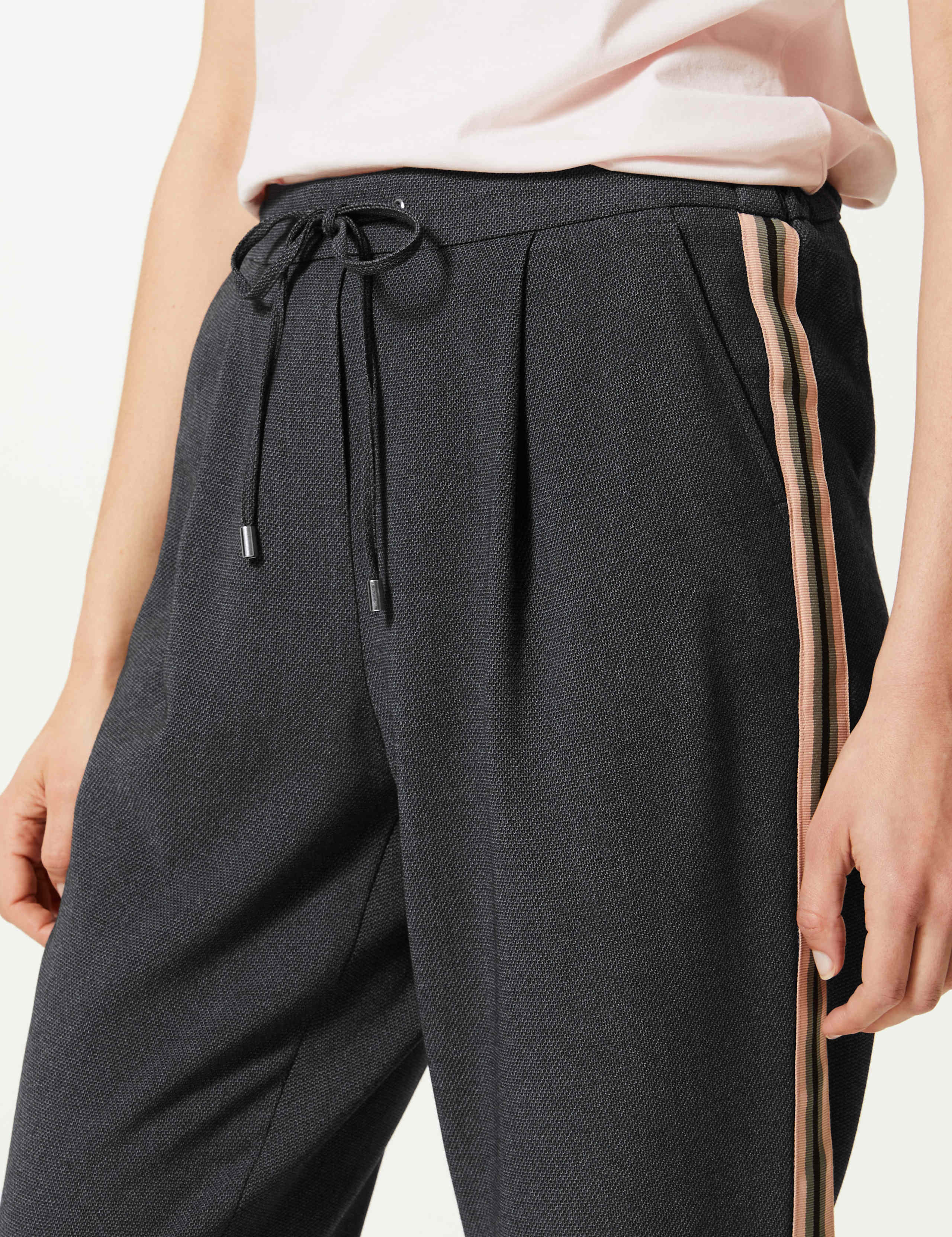 Side Stripe Tapered Leg Cigarette Trousers 4 of 5