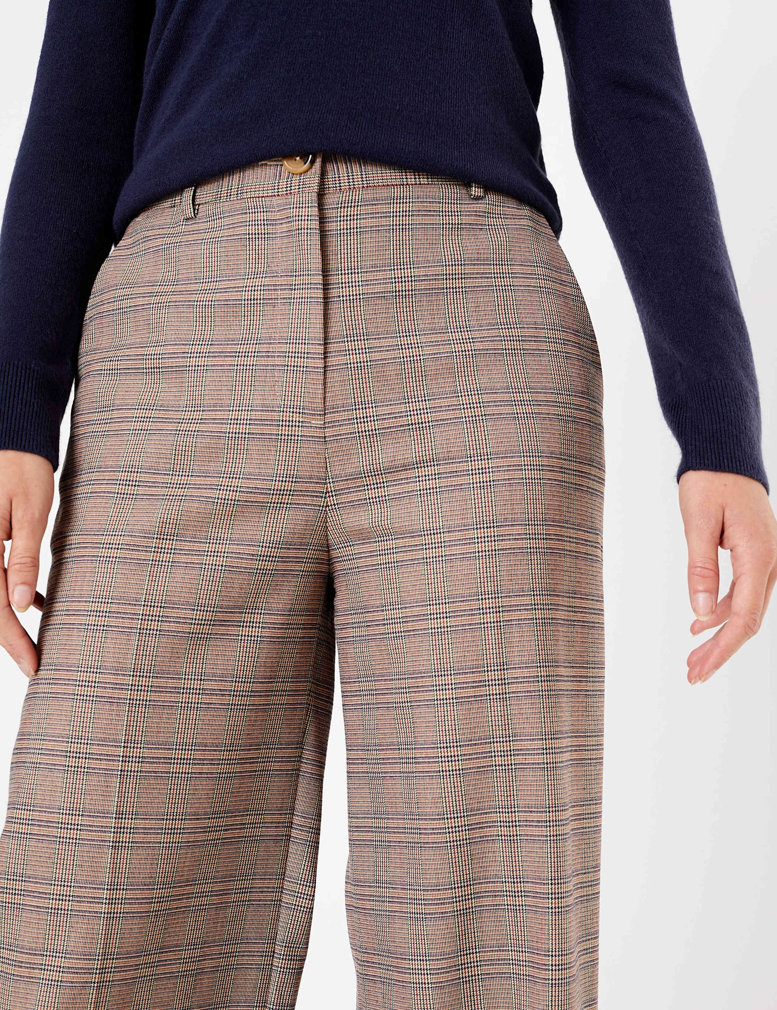 Checked Wide Leg Trousers 3 of 4