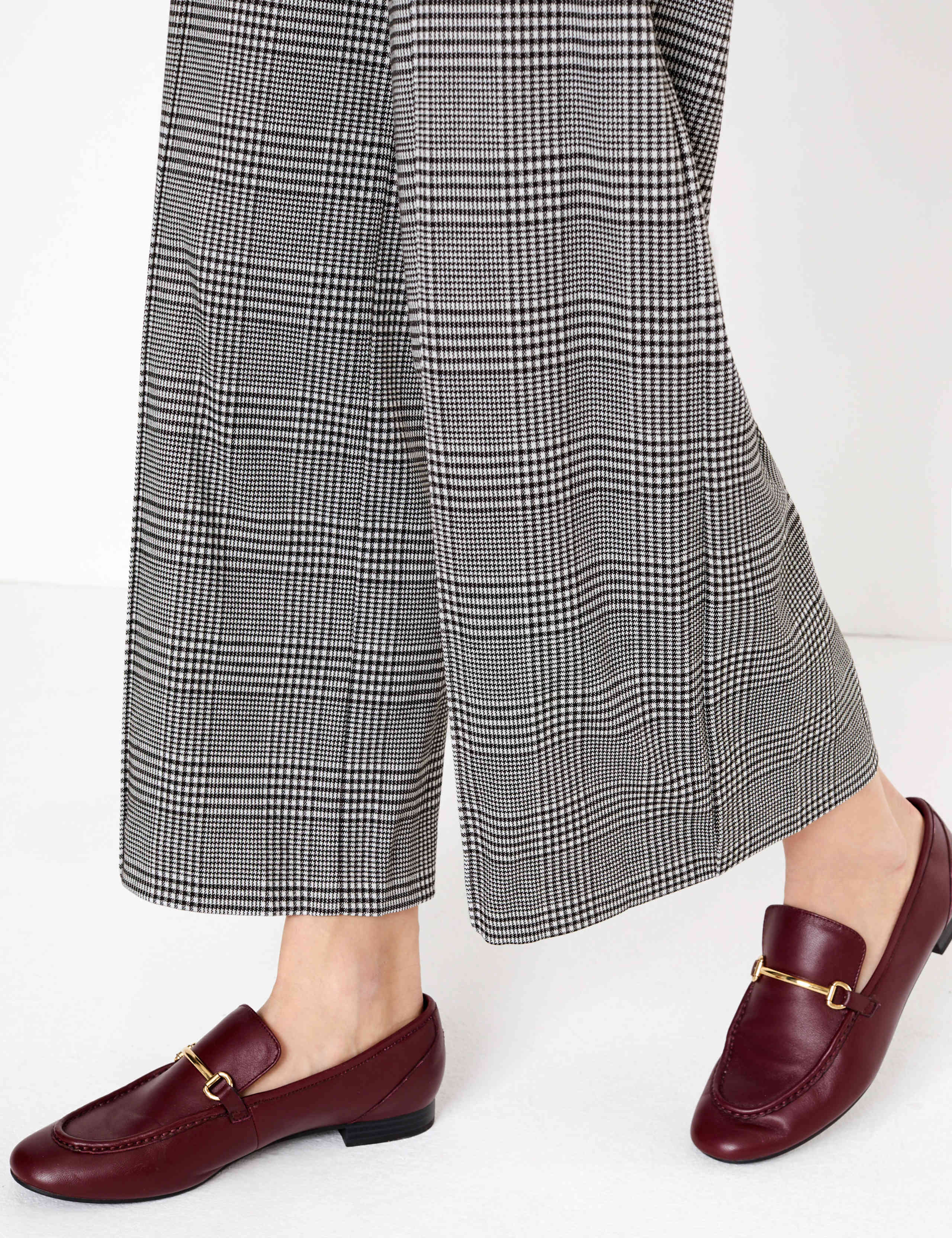 Checked Wide Leg Trousers 4 of 4