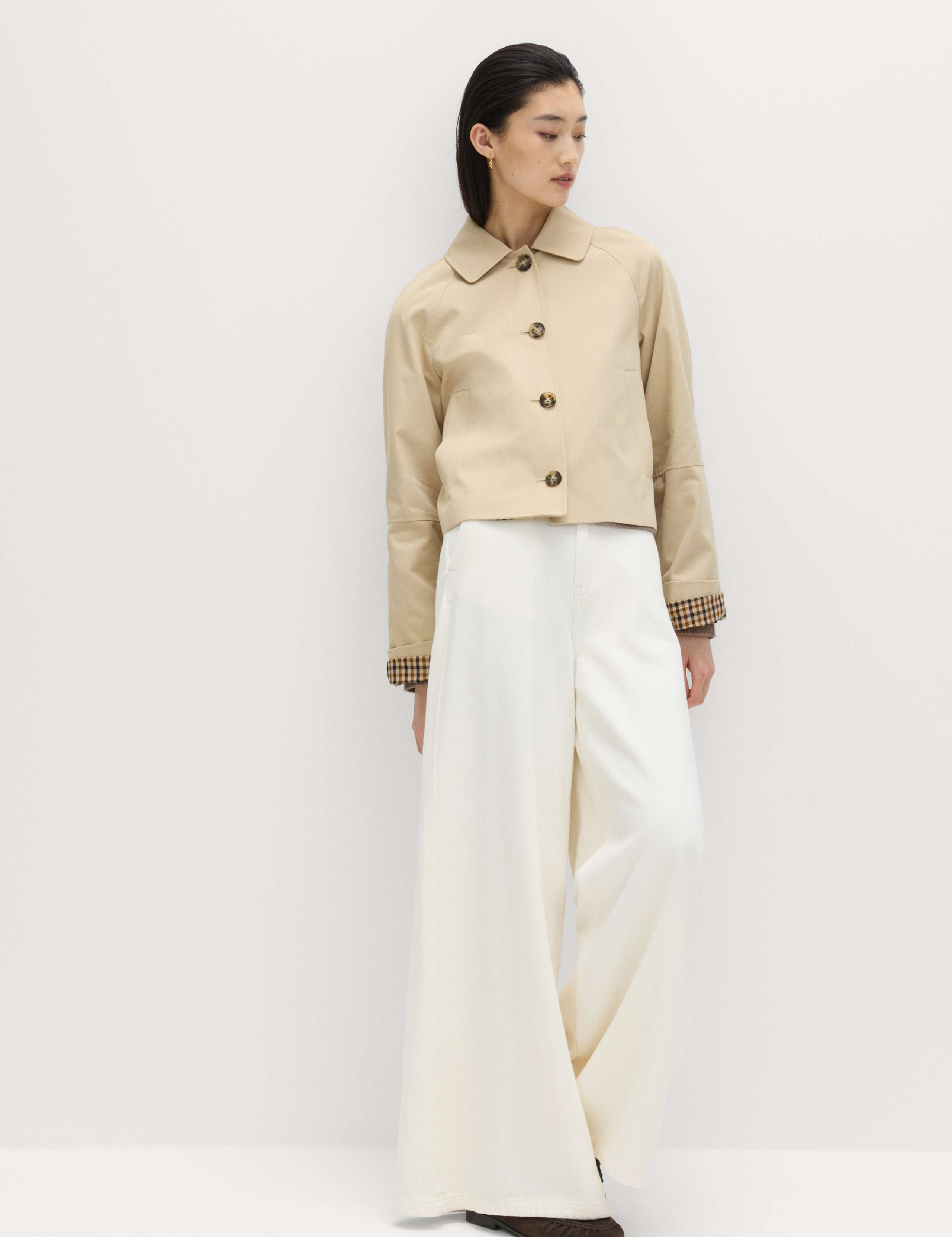 Pure Cotton Short Car Coat 5 of 7