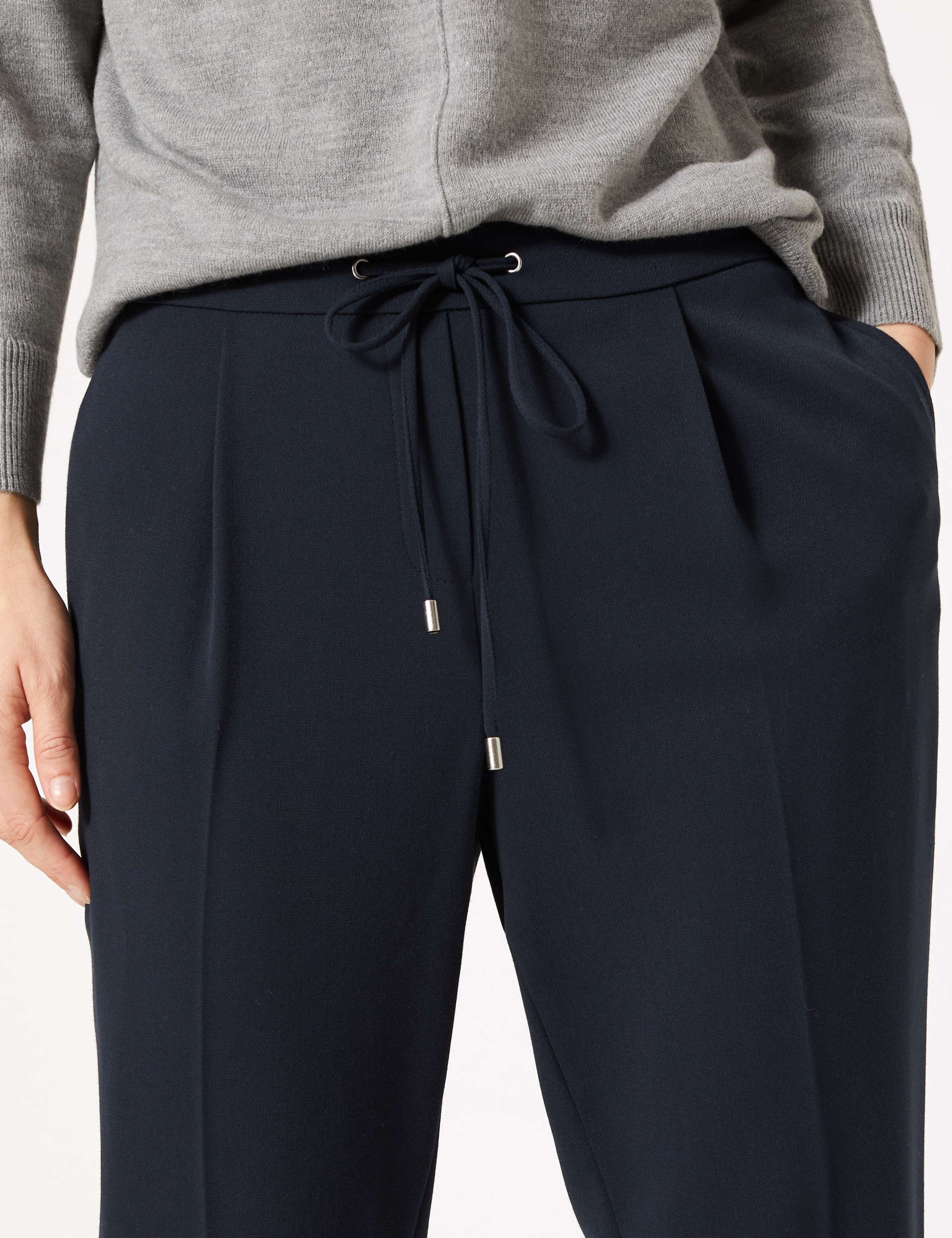 Drawstring Tapered Ankle Grazer Trousers 4 of 6