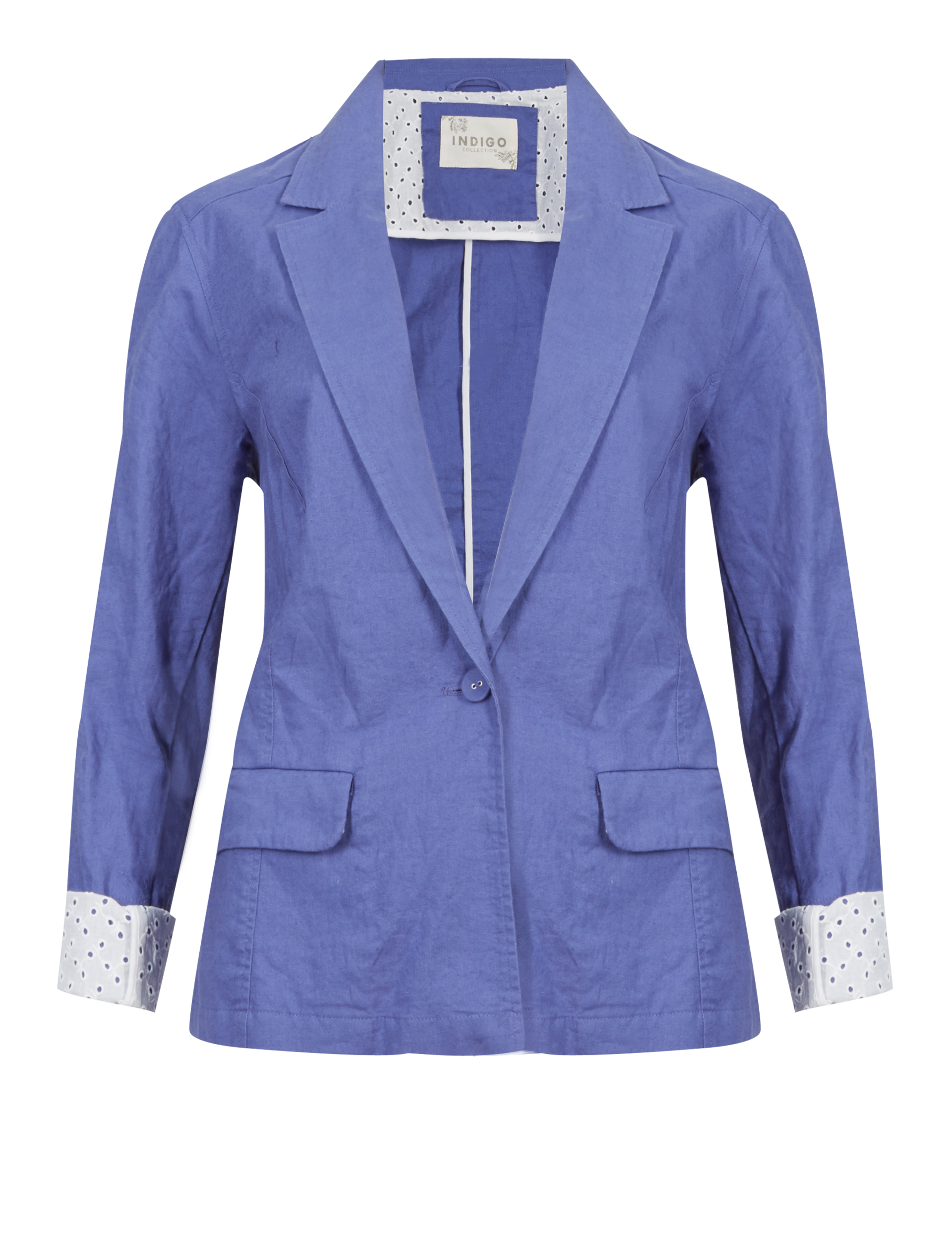 Linen Blend 1 Button Blazer 2 of 3