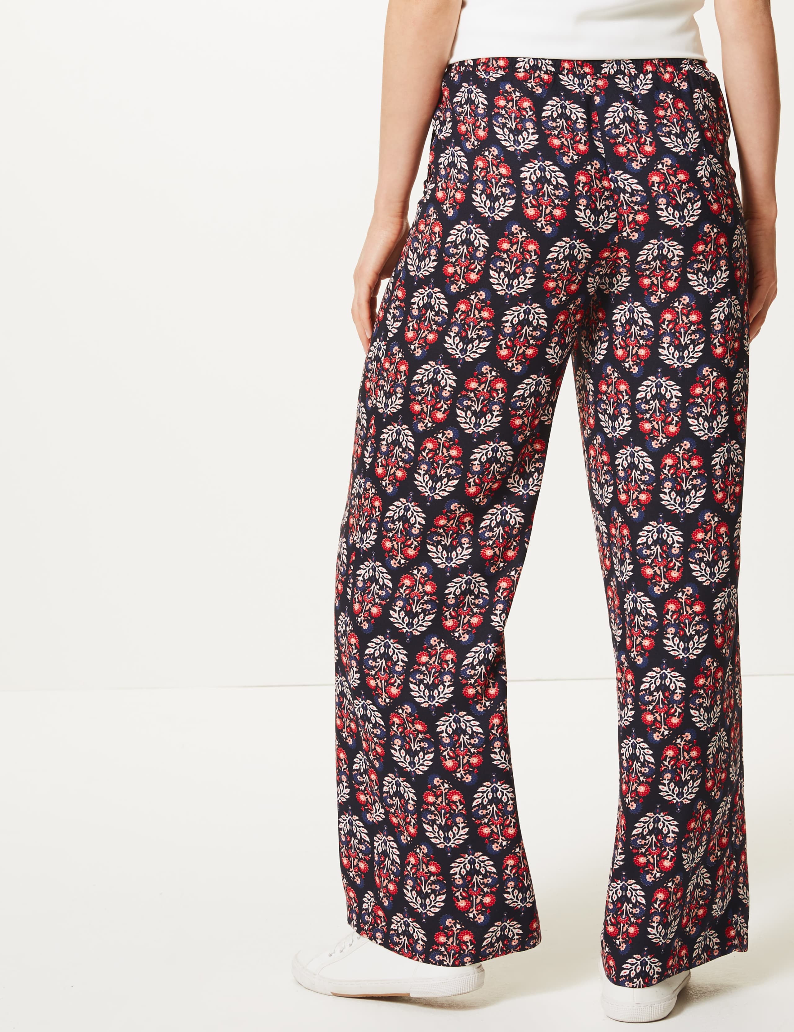 Floral Print Wide Leg High Waist Trousers 2 of 4