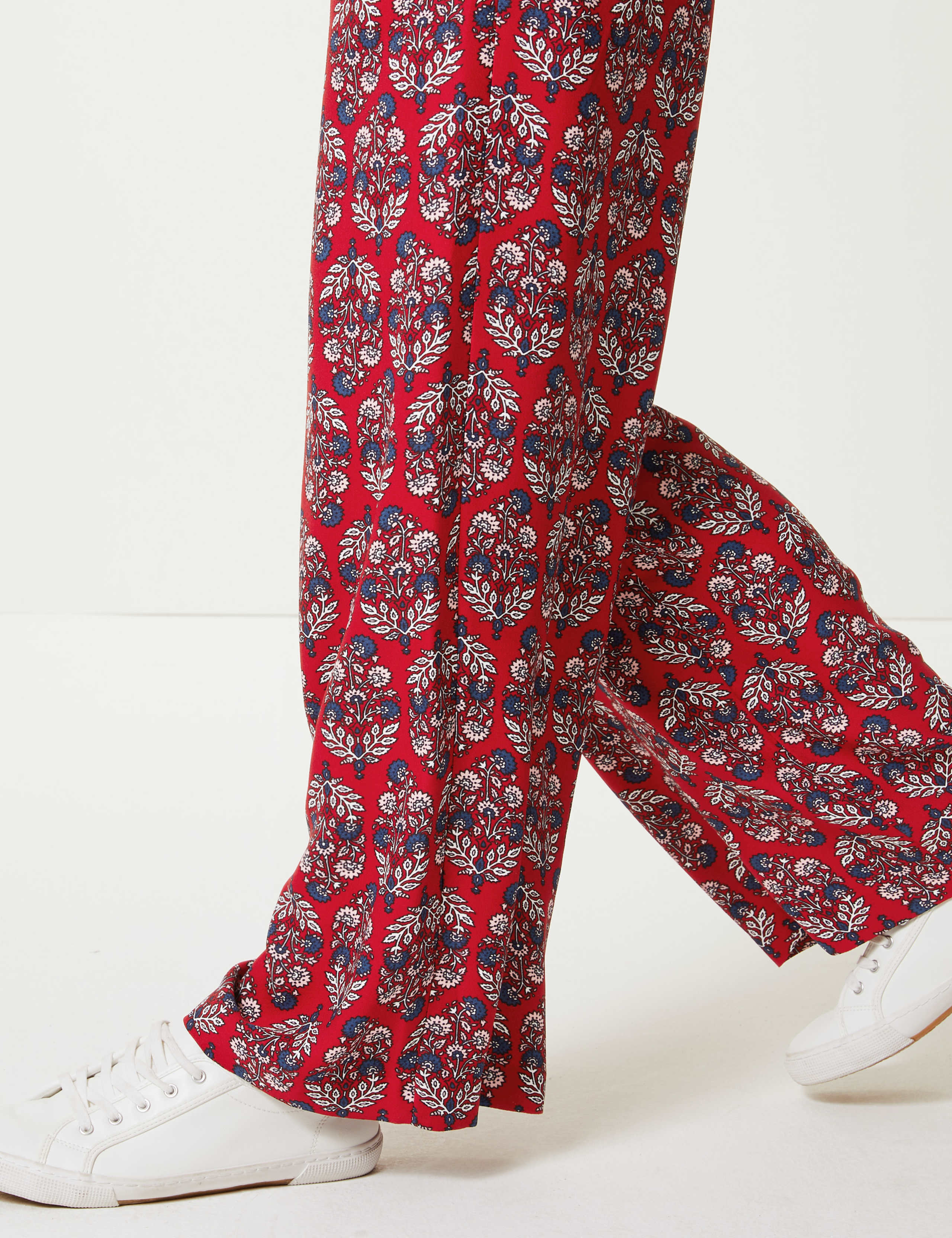 Floral Print Wide Leg High Waist Trousers 4 of 5