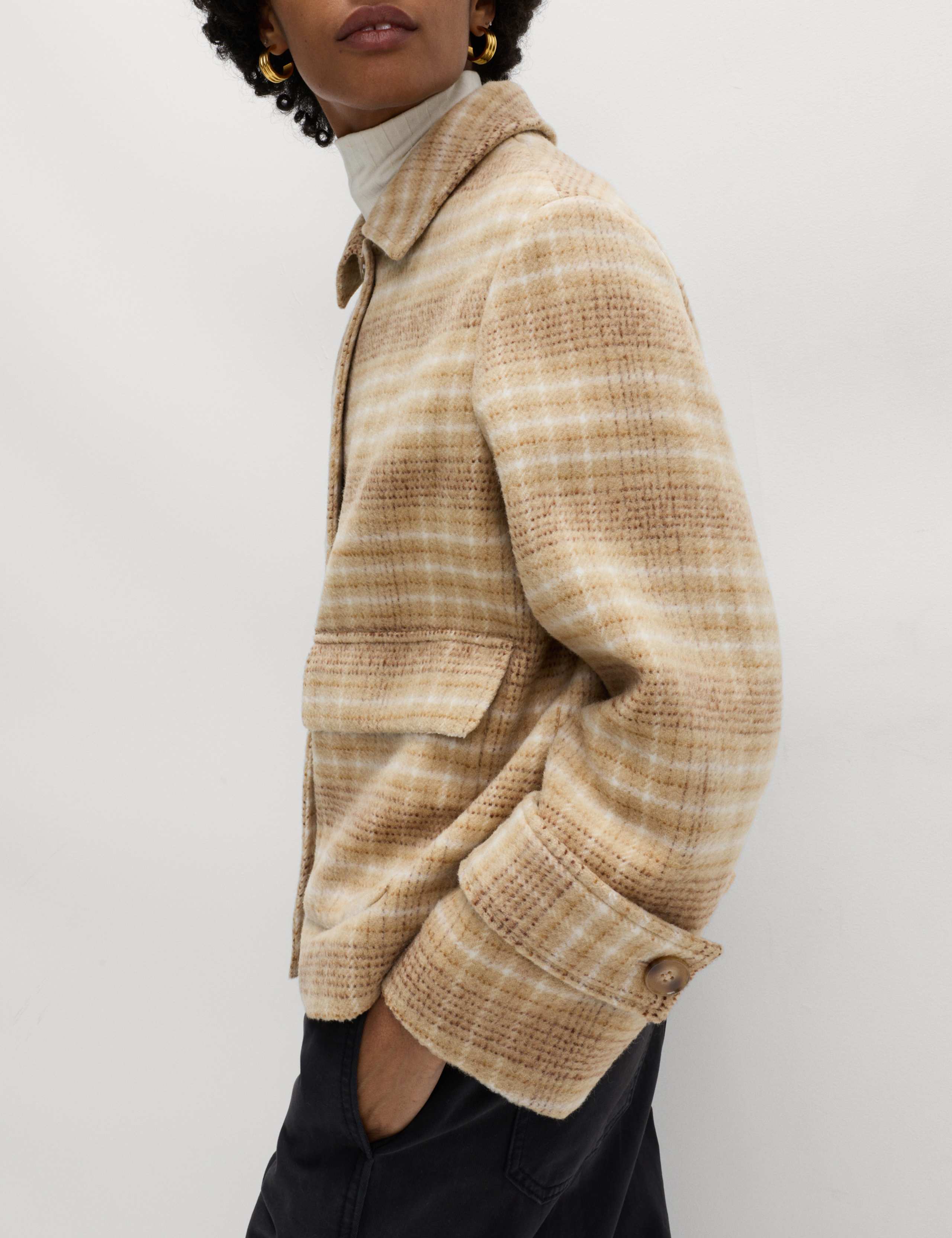 Checked Collared Short Jacket 4 of 7