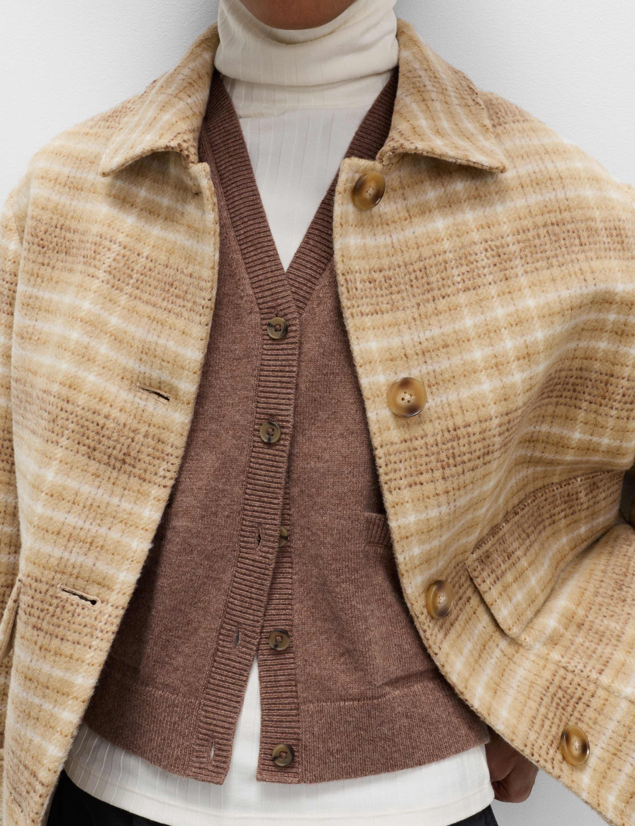 Checked Collared Short Jacket 5 of 7